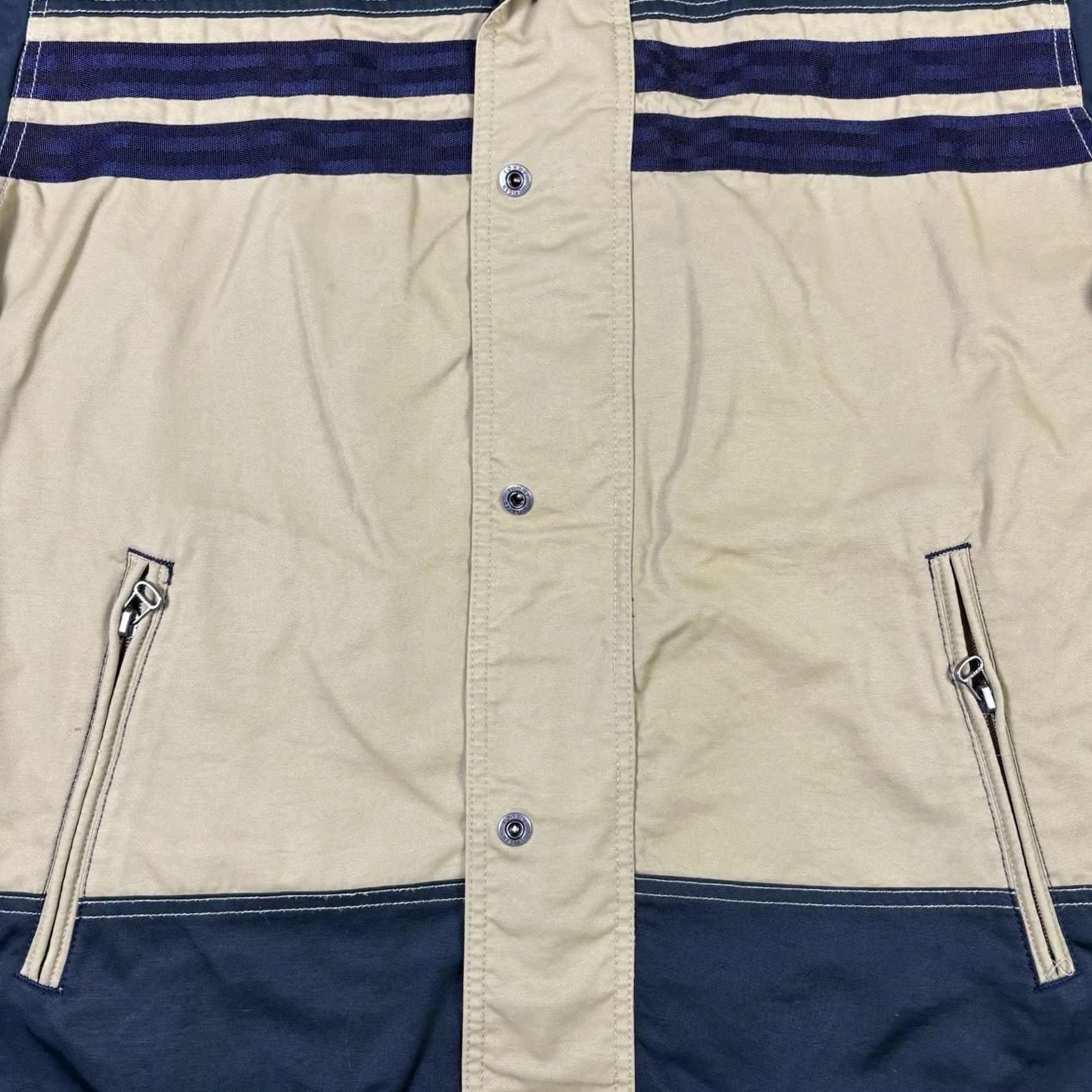 Tommy Hilfiger VINTAGE Tommy Hilfiger Jacket Mens L Beige Full Zip Hooded Pockets Fleece Lined Y2K Size US L / EU 52-54 / 3 - 7 Thumbnail