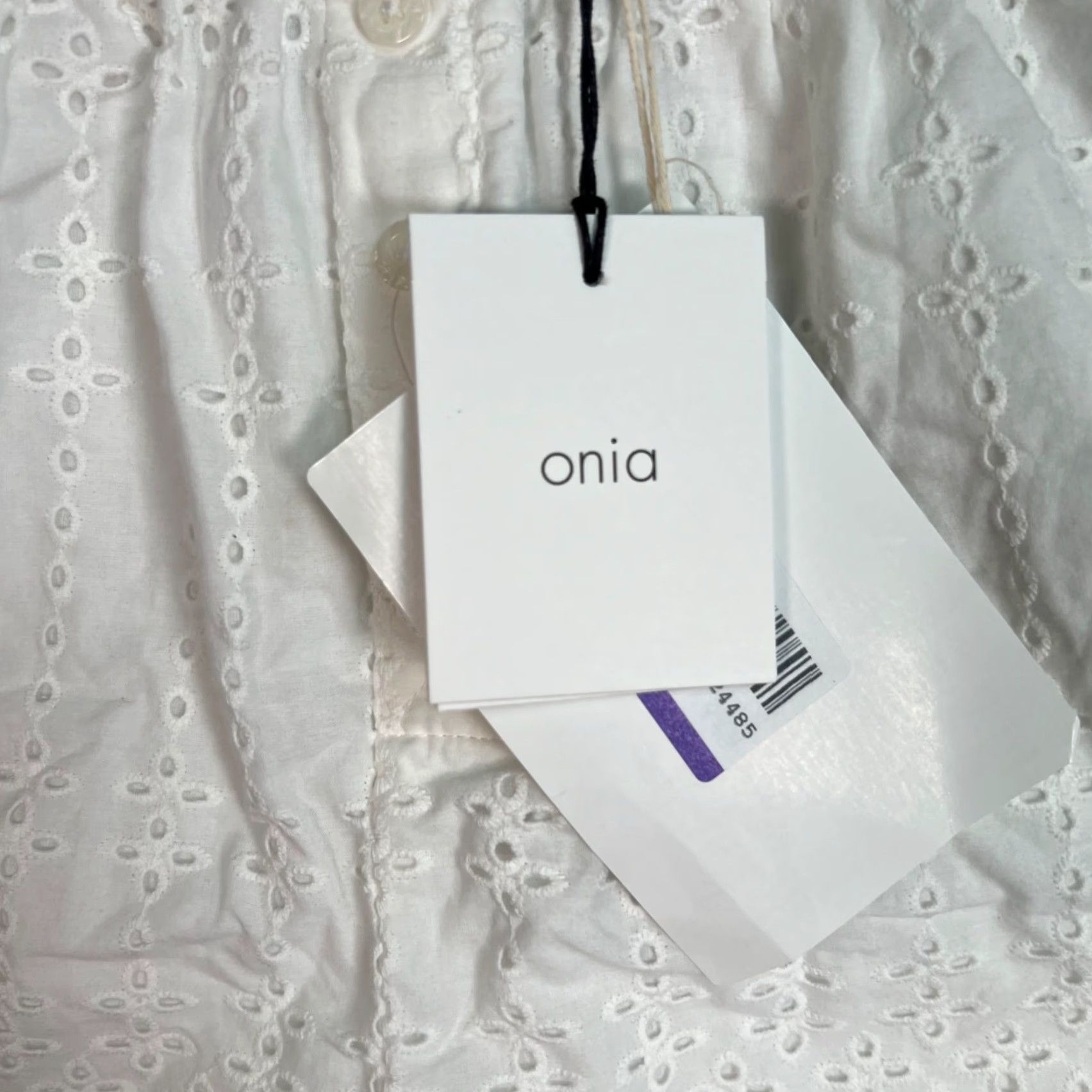 Onia Onia Womens PS White Embroidered Eyelet Pull-On Shorts Bermuda New with Tags Size 28" / US 6 / IT 42 - 5 Thumbnail