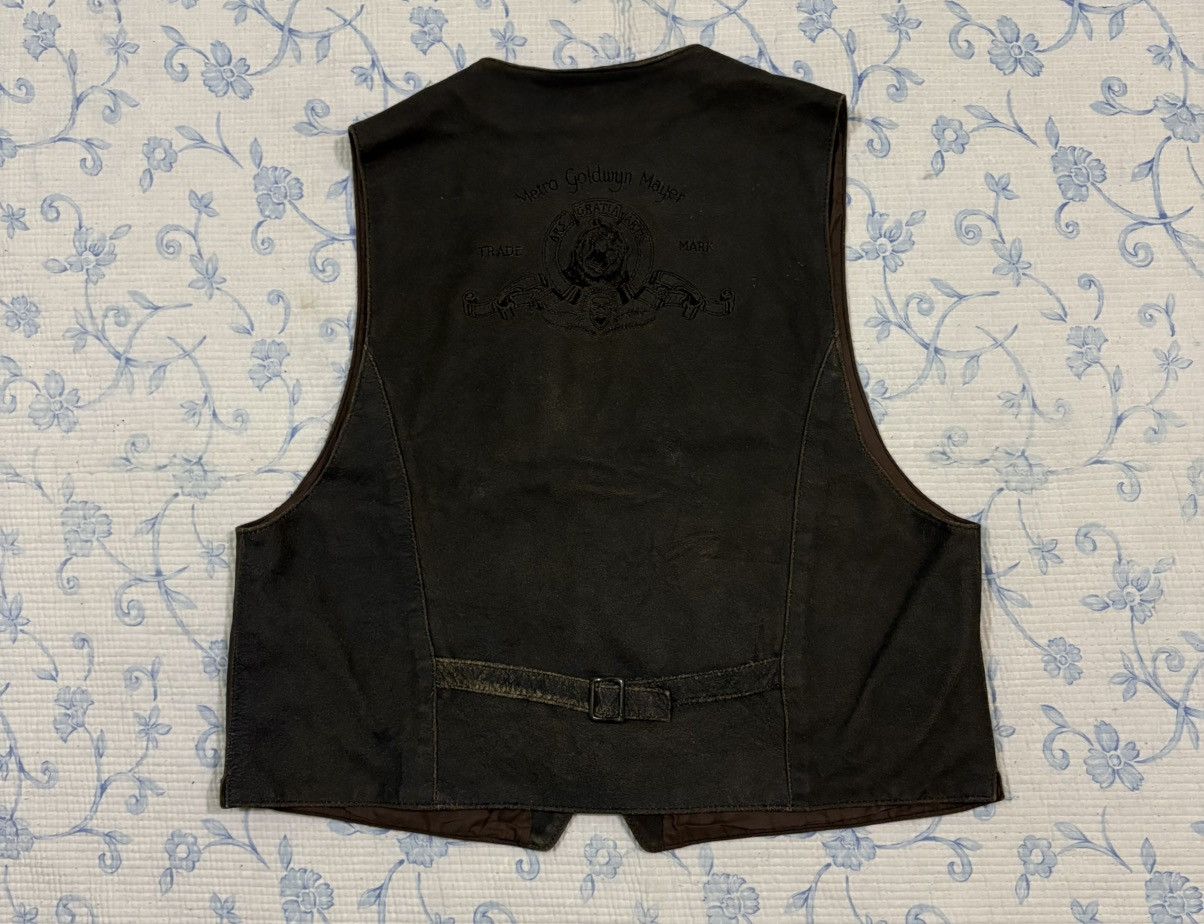 Vintage Metro Goldwyn Mayer Leather Vest Size US M / EU 48-50 / 2 - 5 Thumbnail