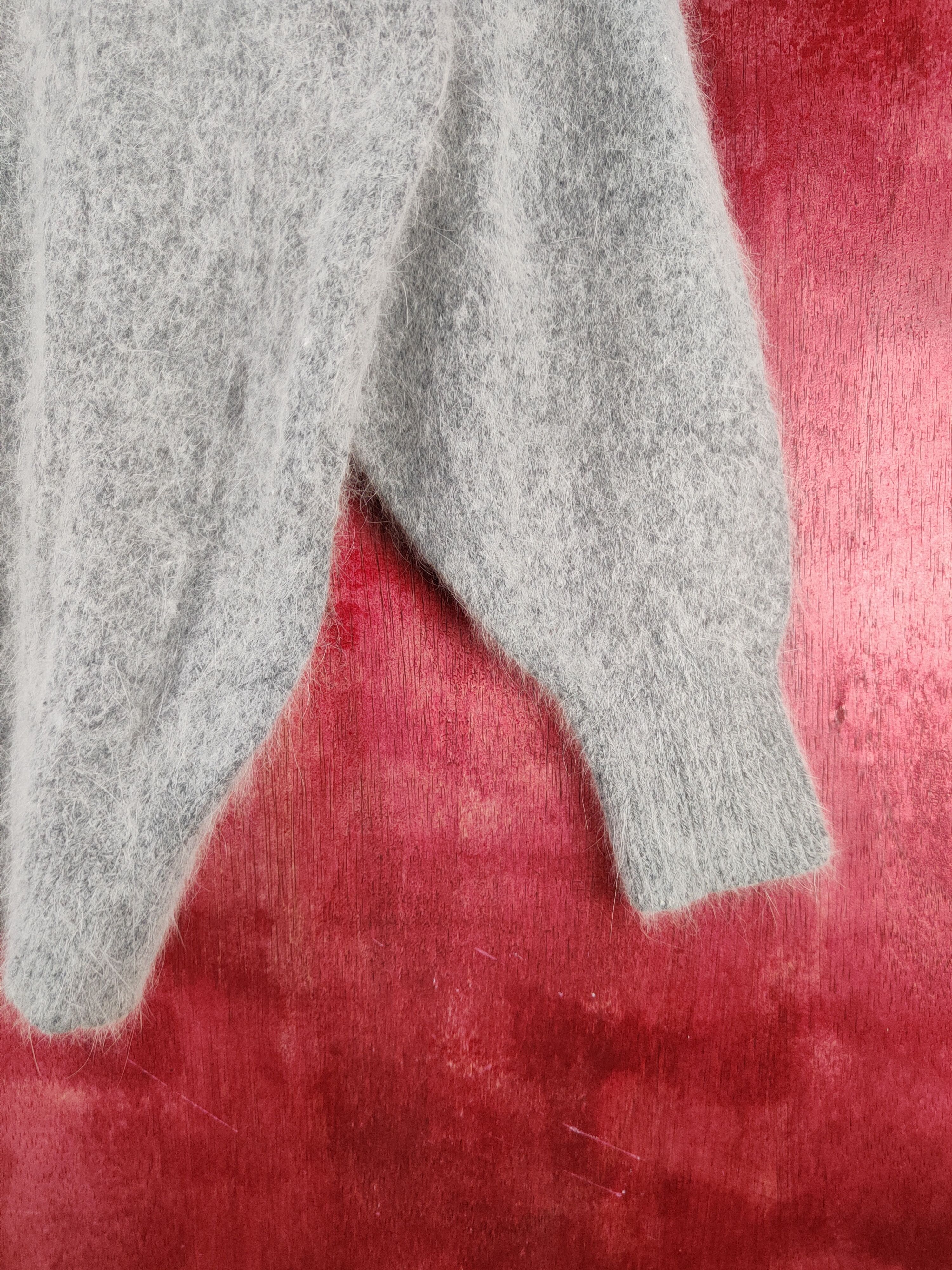 Homespun Knitwear × Japanese Brand × Vintage Sado Im Gray Shag Shaggy Fur Mohair Knitwear #S2104 Size S / US 4 / IT 40 - 6 Thumbnail