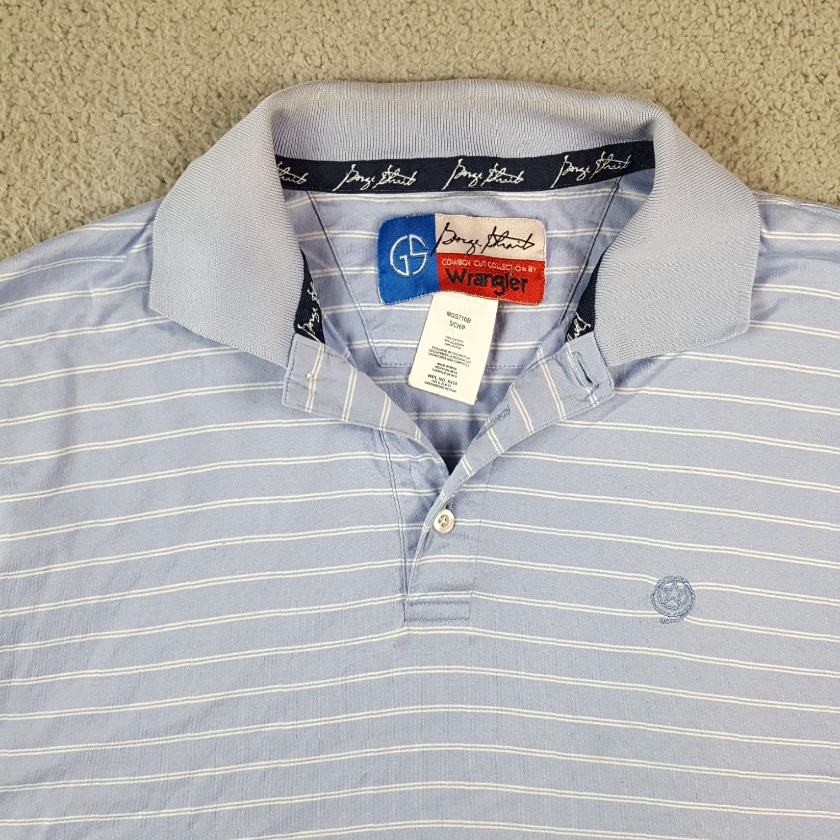 Wrangler VINTAGE Wrangler George Strait Men's Shirt Short Sleeve Cotton Blue 90s Western Collared Shirt S Men Size US S / EU 44-46 / 1 - 2 Thumbnail