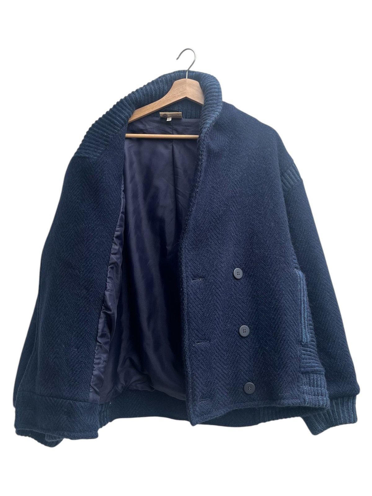 Vintage Vintage Samband of Iceland Double Breasted Knit Wool Jacket Size US L / EU 52-54 / 3 - 3 Thumbnail