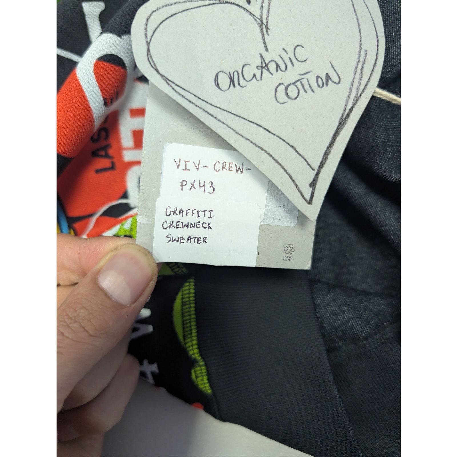 Vivienne Westwood o1rshd1 Organic Cotton Crewneck Graffiti Print Sweater Size US M / EU 48-50 / 2 - 22 Thumbnail