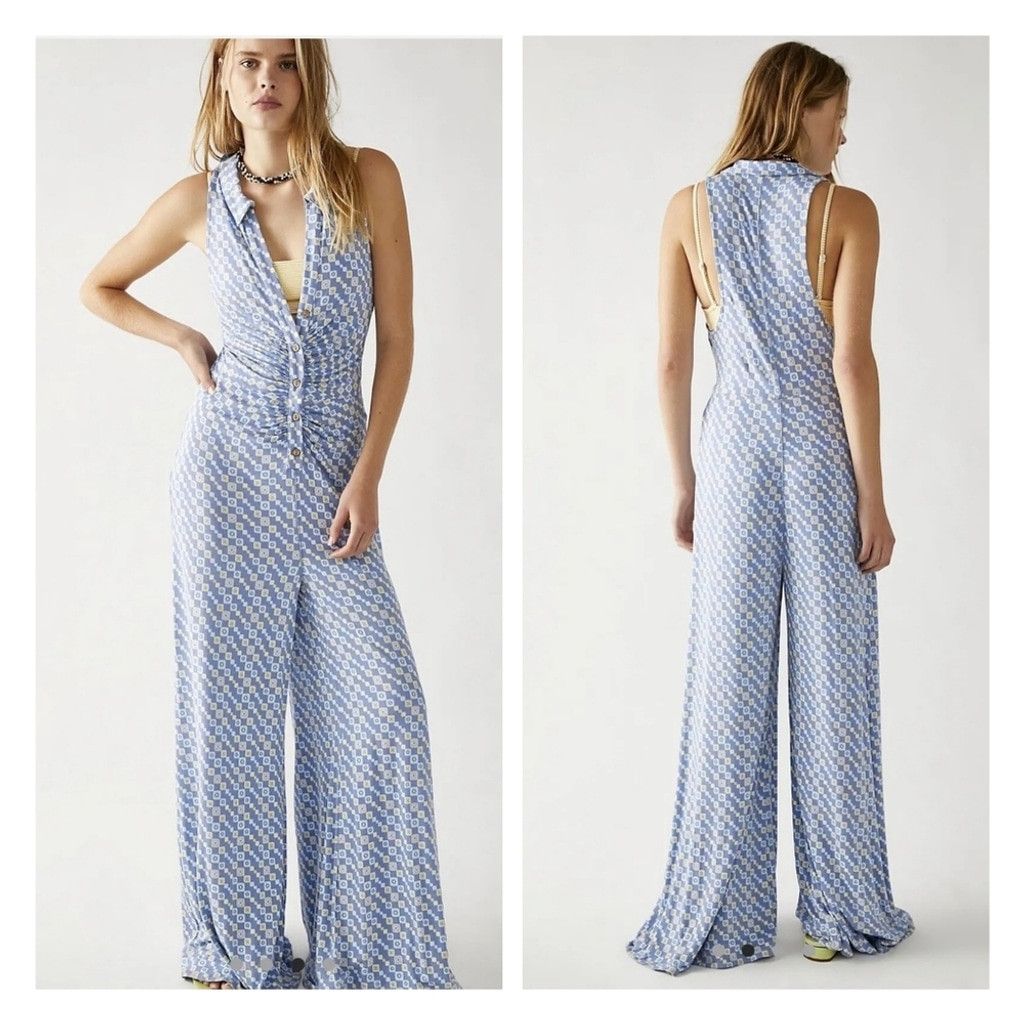 Free People Free people Shayla Halter Jumpsuit size S B20 Size 23" - 1 Thumbnail