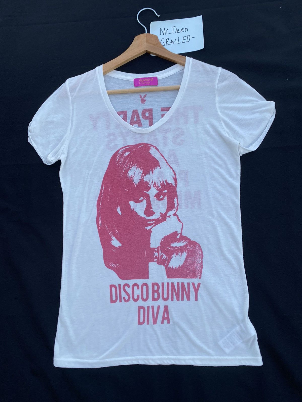 Playboy Rare Vintage Playboy Disco Bunny Diva T shirt Size M / US 6-8 / IT 42-44 - 3 Thumbnail
