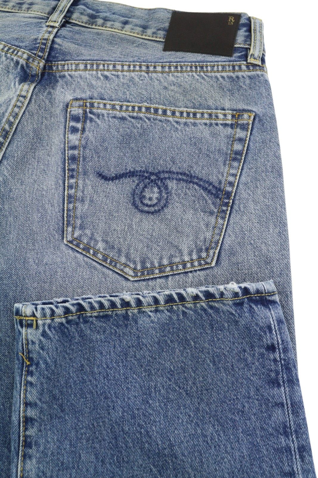 R13 CUFFED X-BF 32 Jasper Straight Whiskers Faded FW25 86658 Size 32" / US 10 / IT 46 - 5 Thumbnail