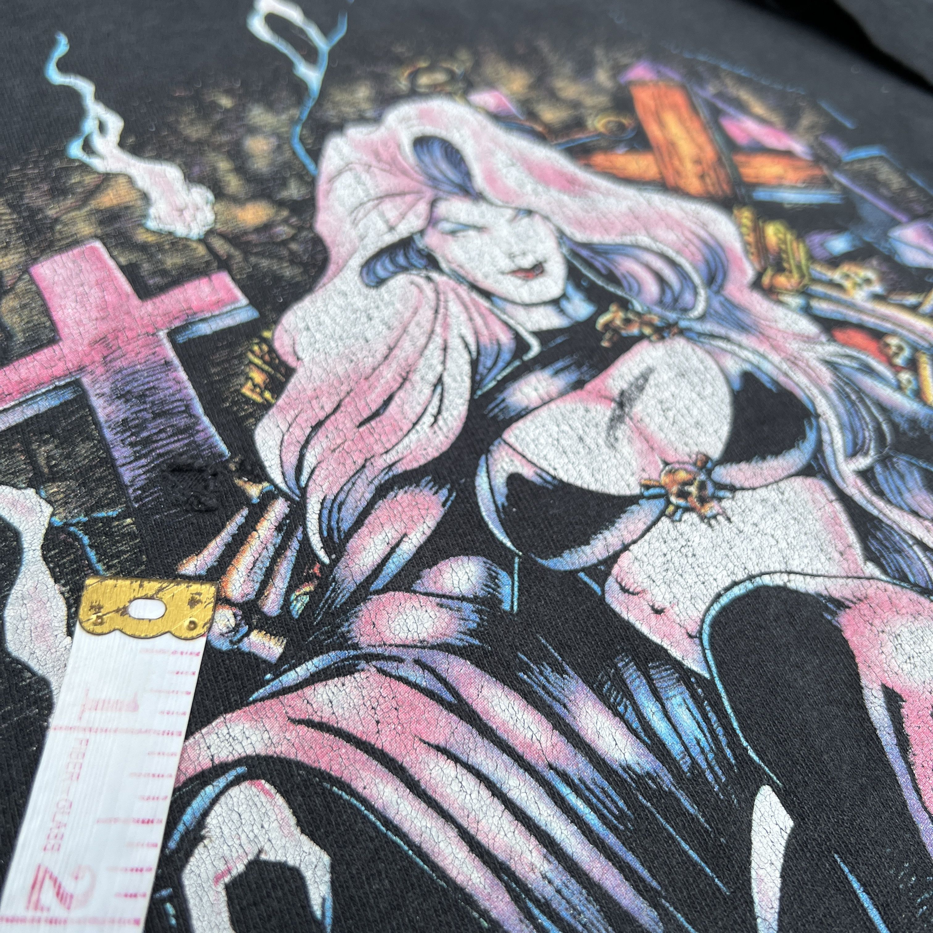 Marvel Comics × Vintage Vintage 1993 lady death Marvel Chaos! Comics Tee Faded Size US XL / EU 56 / 4 - 12 Thumbnail