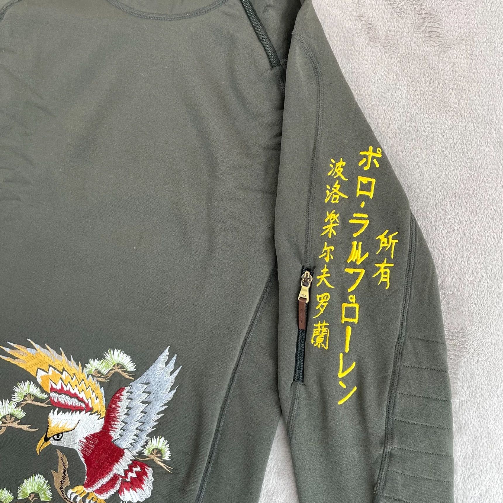 RLX Ralph Lauren VINTAGE RLX Ralph Lauren Performance Hoodie Men M Embroidered Eagle Green Size US M / EU 48-50 / 2 - 3 Thumbnail