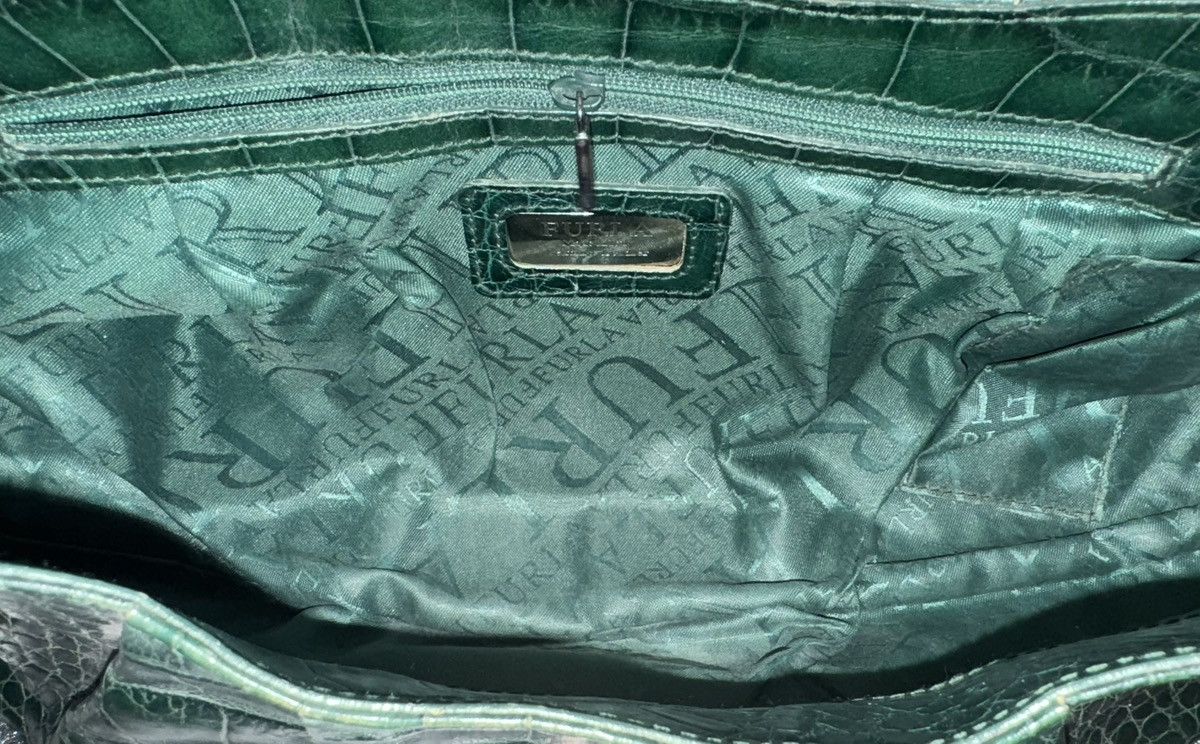 Furla Furla green croco genuine leather dual carry shoulder bag Size ONE SIZE - 9 Thumbnail