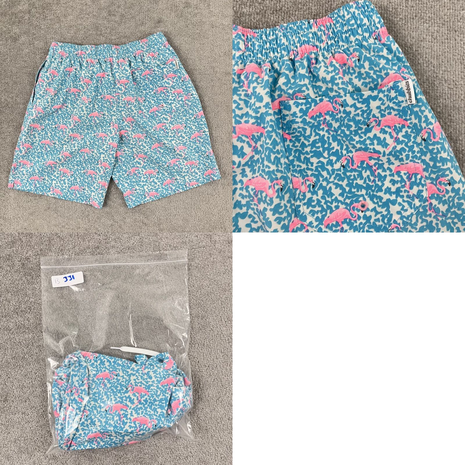 Chubbies CHUBBIES Swim Trunks Mens Large 7" Lined Domingos Flamingos Board Shorts Beach, Outdoor, Sports Mens Size US 33 - 8 Thumbnail