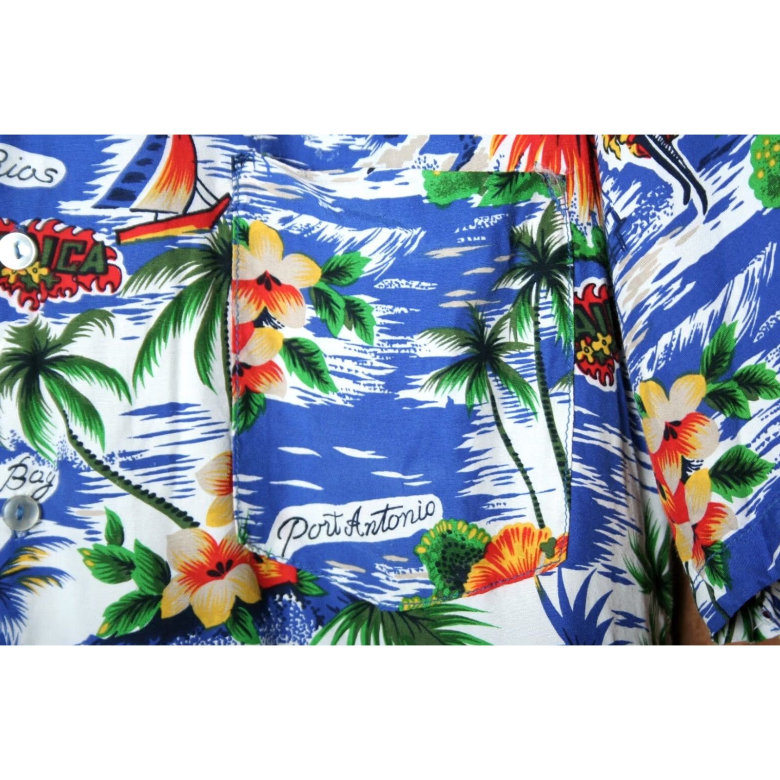 Vintage VINTAGE MODESTO Kingston Jamaica Floral Short Sleeve Hawaiian Shirt Sz. S Size US S / EU 44-46 / 1 - 3 Thumbnail