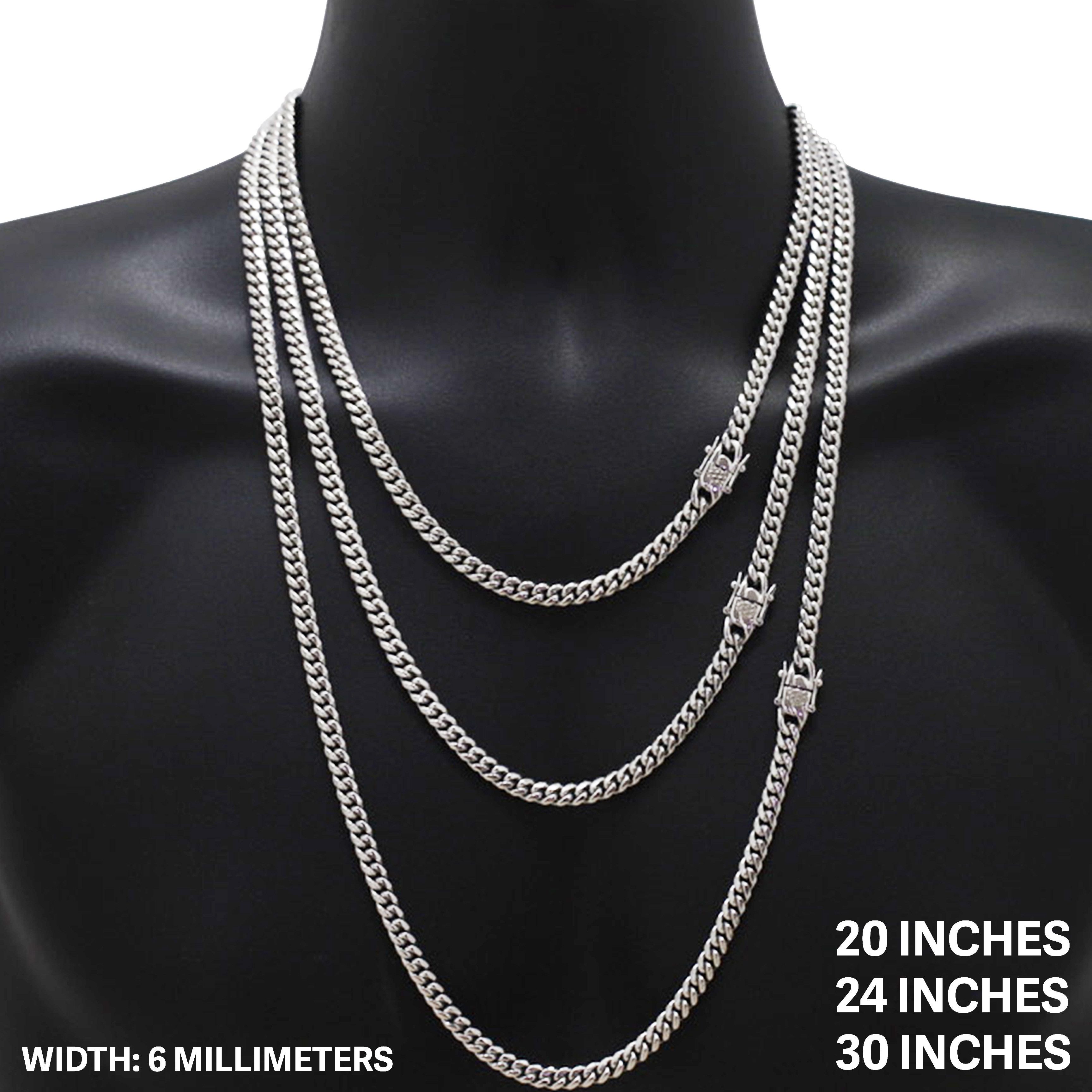Other 316L Stainless Steel 6mm Miami Cuban Link Chain Necklace 24" Size ONE SIZE - 1 Thumbnail