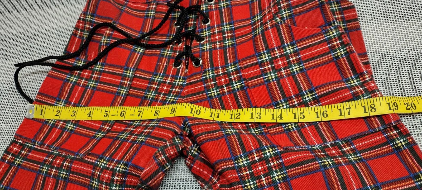 Lip Service LIP SERVICE Zipper Rare Punk Plaid Pants Bondage BELTS xs 0 Size 26" / US 2 / IT 38 - 12 Thumbnail
