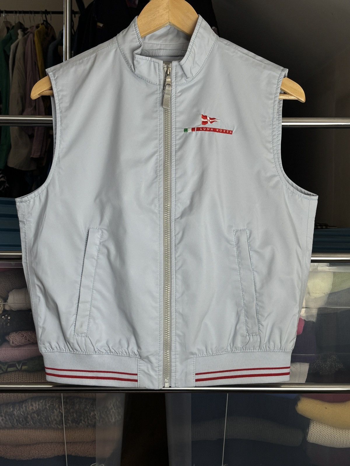 Prada × Vintage Prada Luna Rossa Baby Blue Vintage Yachting Vest Size M / US 6-8 / IT 42-44 - 1 Thumbnail