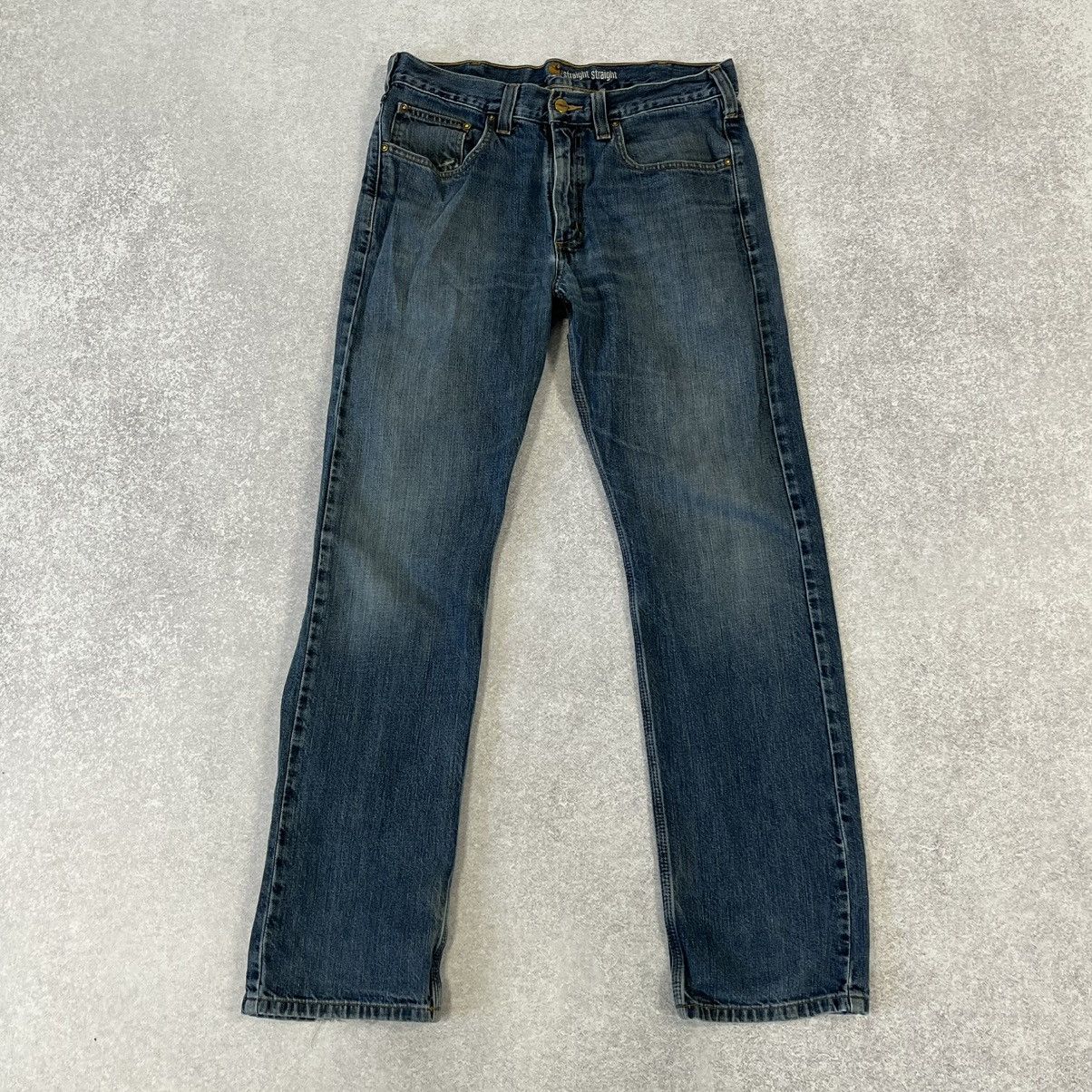 Carhartt Carhartt blue denim jeans straight pant Size US 32 / EU 48 - 2 Thumbnail