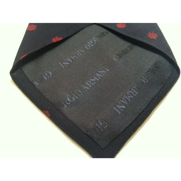 Armani Collezioni ARMANI COLLEZIONI MEN'S NEW NAVY 100%SILK TIEWIDTH: 3 3/4" Size ONE SIZE - 7 Thumbnail