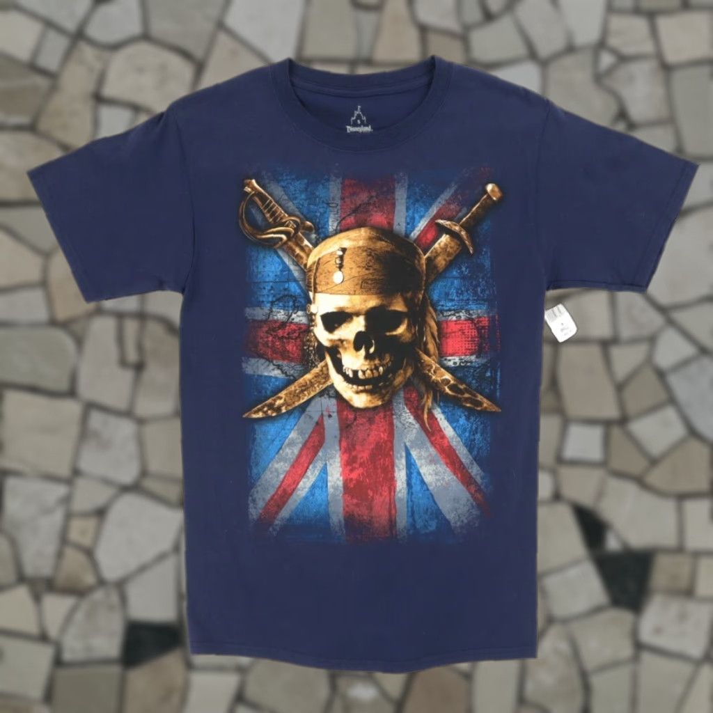 Disney Disney Pirates of the Caribbean Solid T-Shirt Navy Blue Men’s S Size US S / EU 44-46 / 1 - 1 Thumbnail