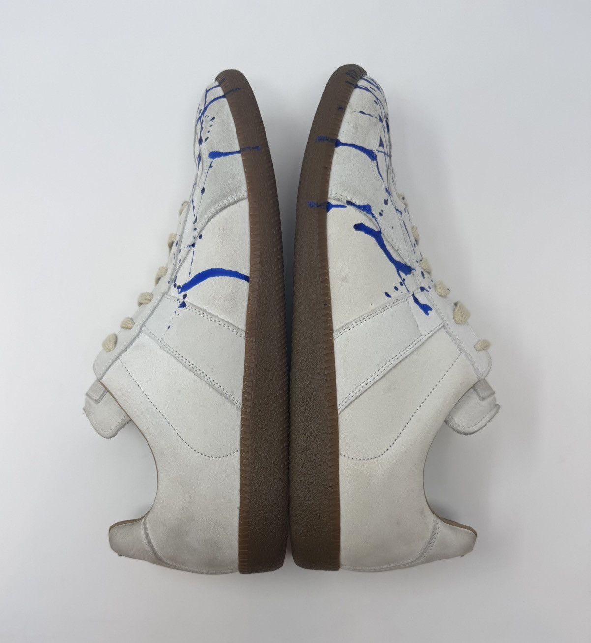 Maison Margiela Maison Margiela Replica GAT Paint Splatter White/Blue Size US 11 / EU 44 - 3 Thumbnail