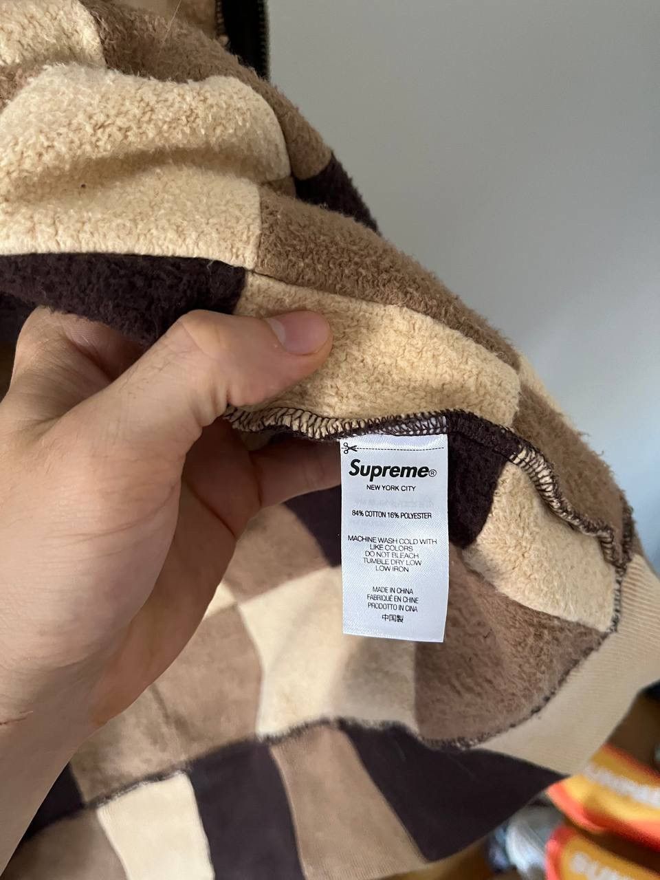 Supreme Supreme Reverse Patchwork Zip Up Hooded Sweatshirt L size Size US L / EU 52-54 / 3 - 6 Thumbnail