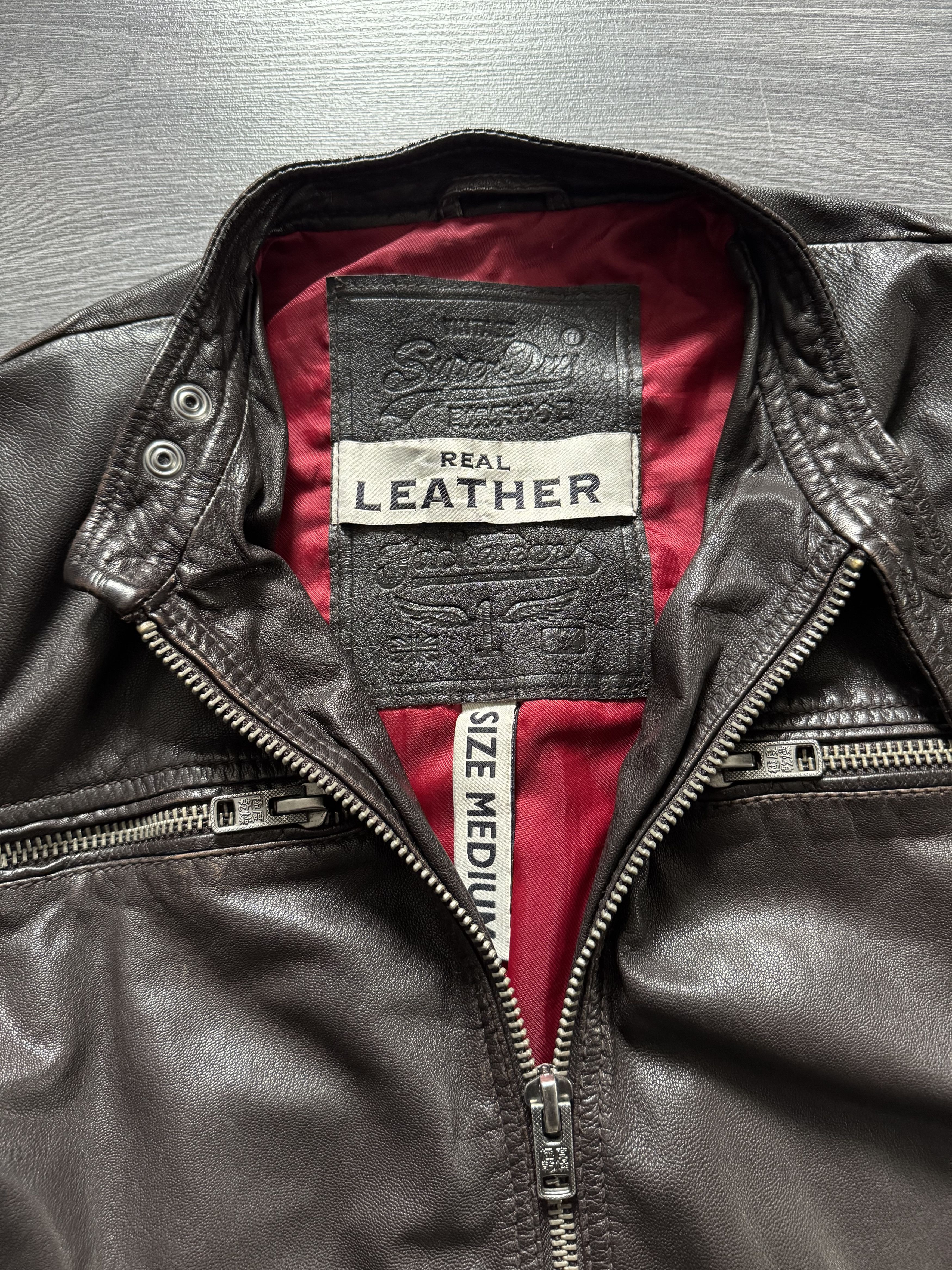 G-Star × Superdry × Vintage Vintage Superdry Japan Biker Racing Leather Jacket Size US M / EU 48-50 / 2 - 11 Thumbnail