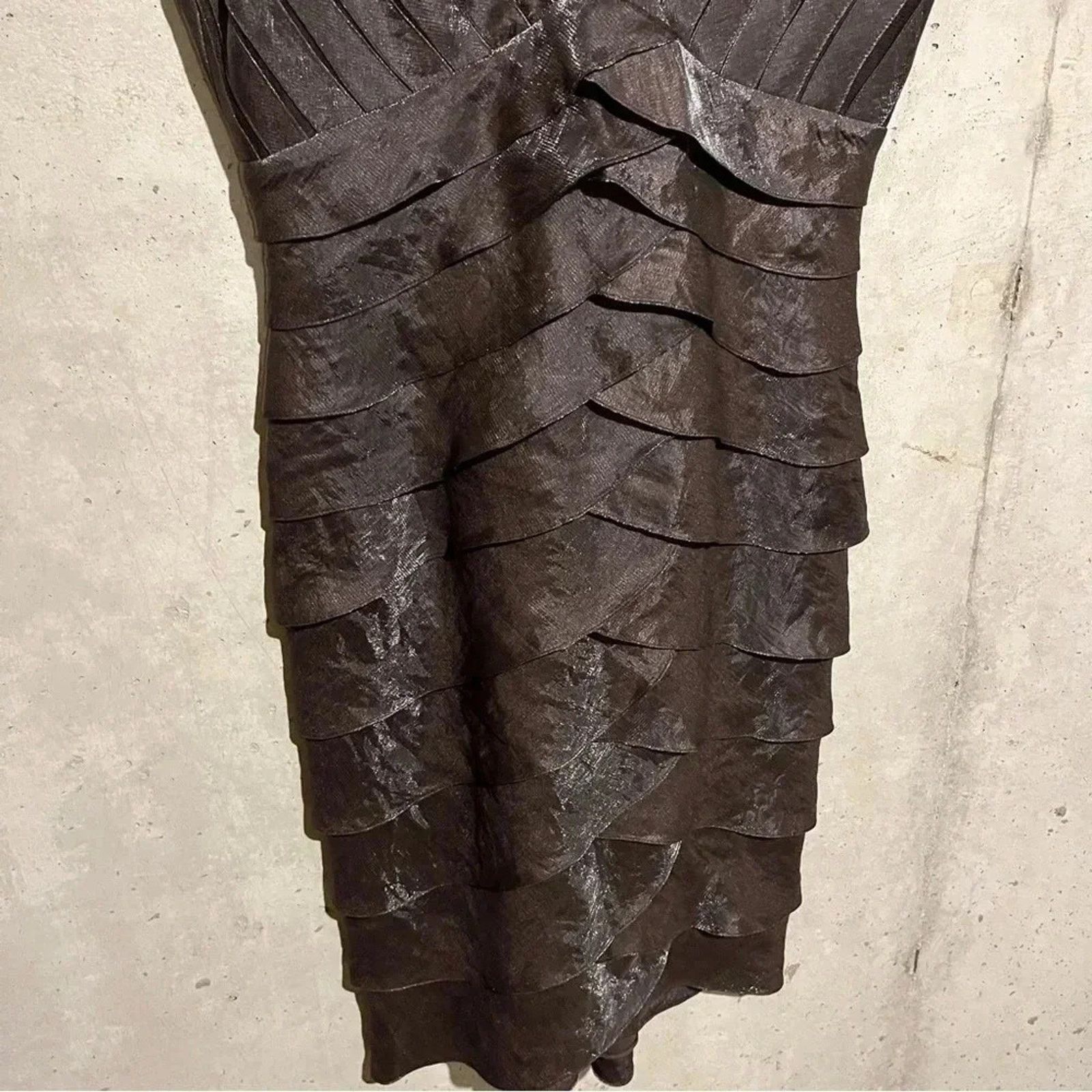 Adrianna Papell Adrianna Papell Women Sleeveless Bandage Ruffle Dress Sz 12 Size XL / US 12-14 / IT 48-50 - 3 Thumbnail