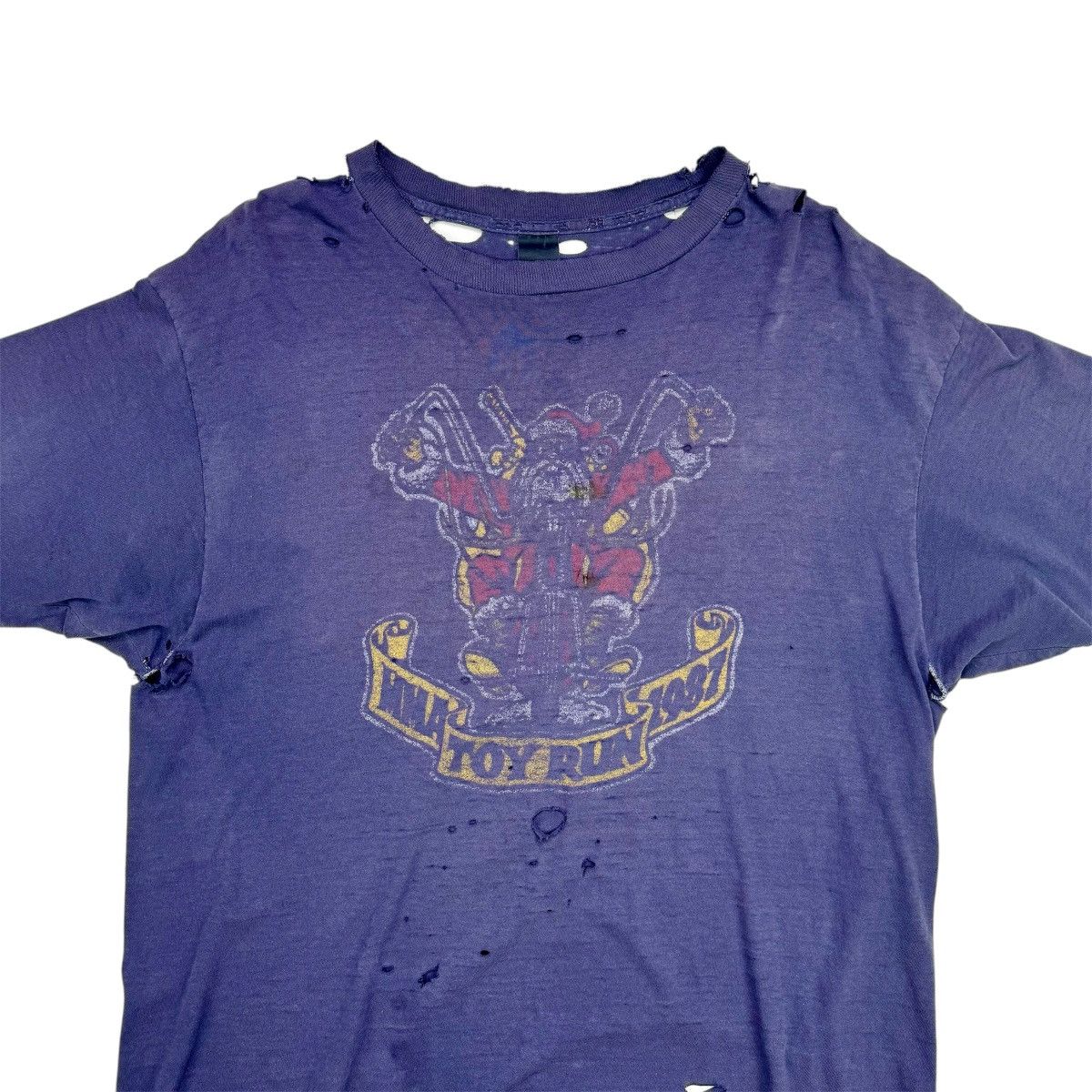 Vintage VINTAGE 1987 THRASHED FADED T-SHIRT Size US L / EU 52-54 / 3 - 5 Thumbnail