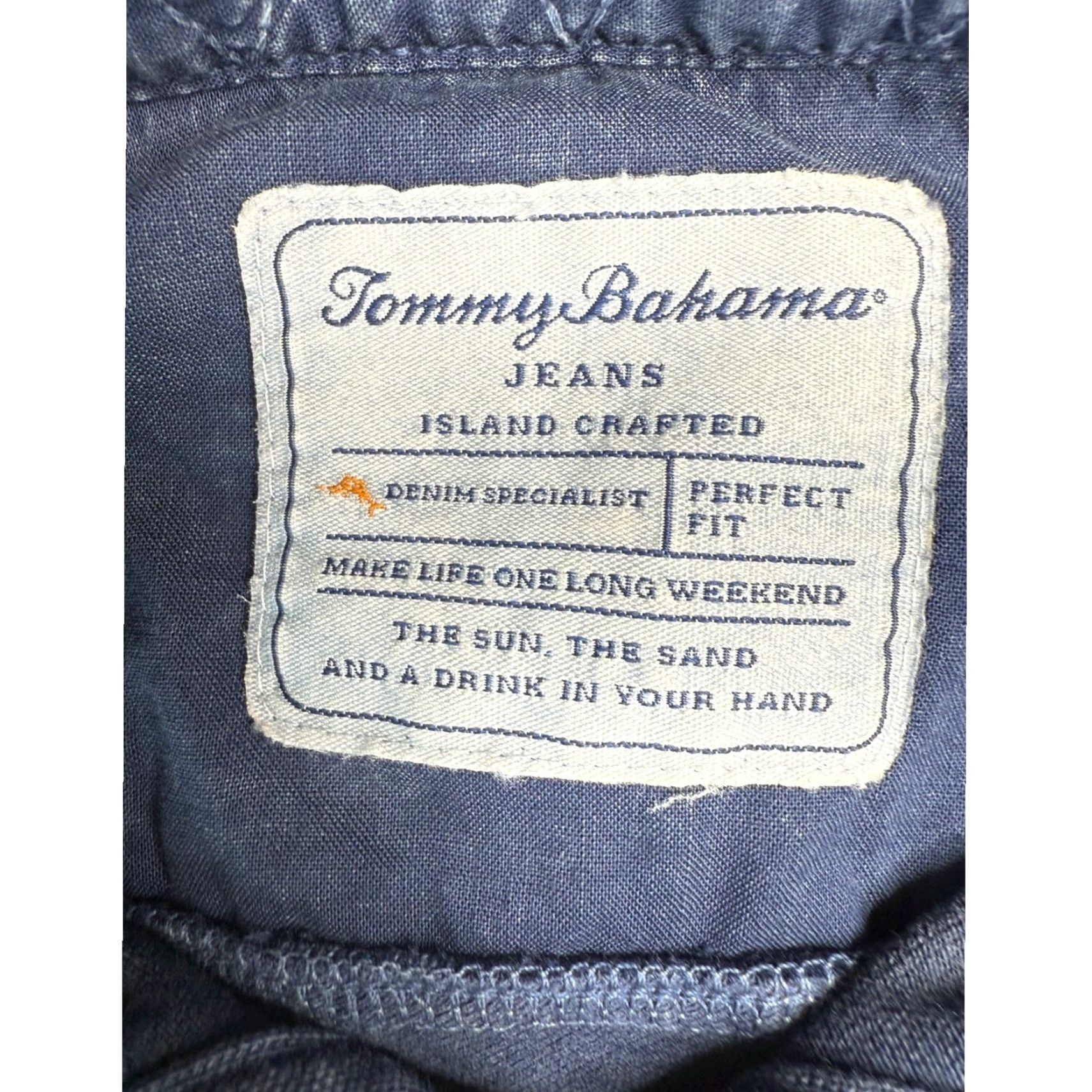 Tommy Bahama Tommy Bahama Jeans Long Sleeve Polo Shirt Denim Specialist XL Men Blue Den Inc Indigo Wash Casual Shirt 3-Button Mens Size US XL / EU 56 / 4 - 2 Thumbnail
