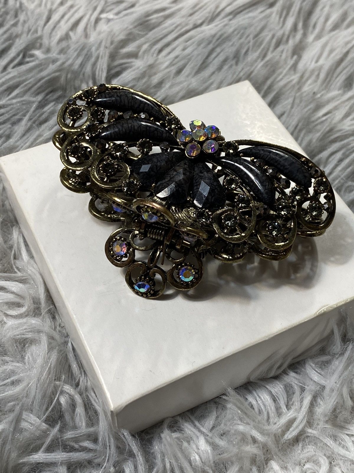 Vintage Vintage Ornate Hair Clip with Crystals | Japanese Brand Size ONE SIZE - 6 Thumbnail