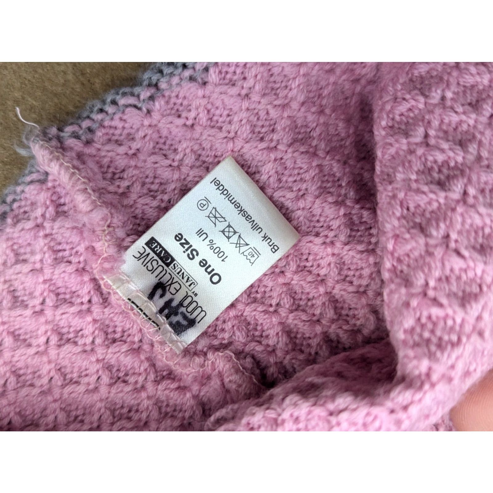 Pinko Janus Womens Pink Beanie Hat One Size Wool Pom Pom Girls Size ONE SIZE - 3 Thumbnail