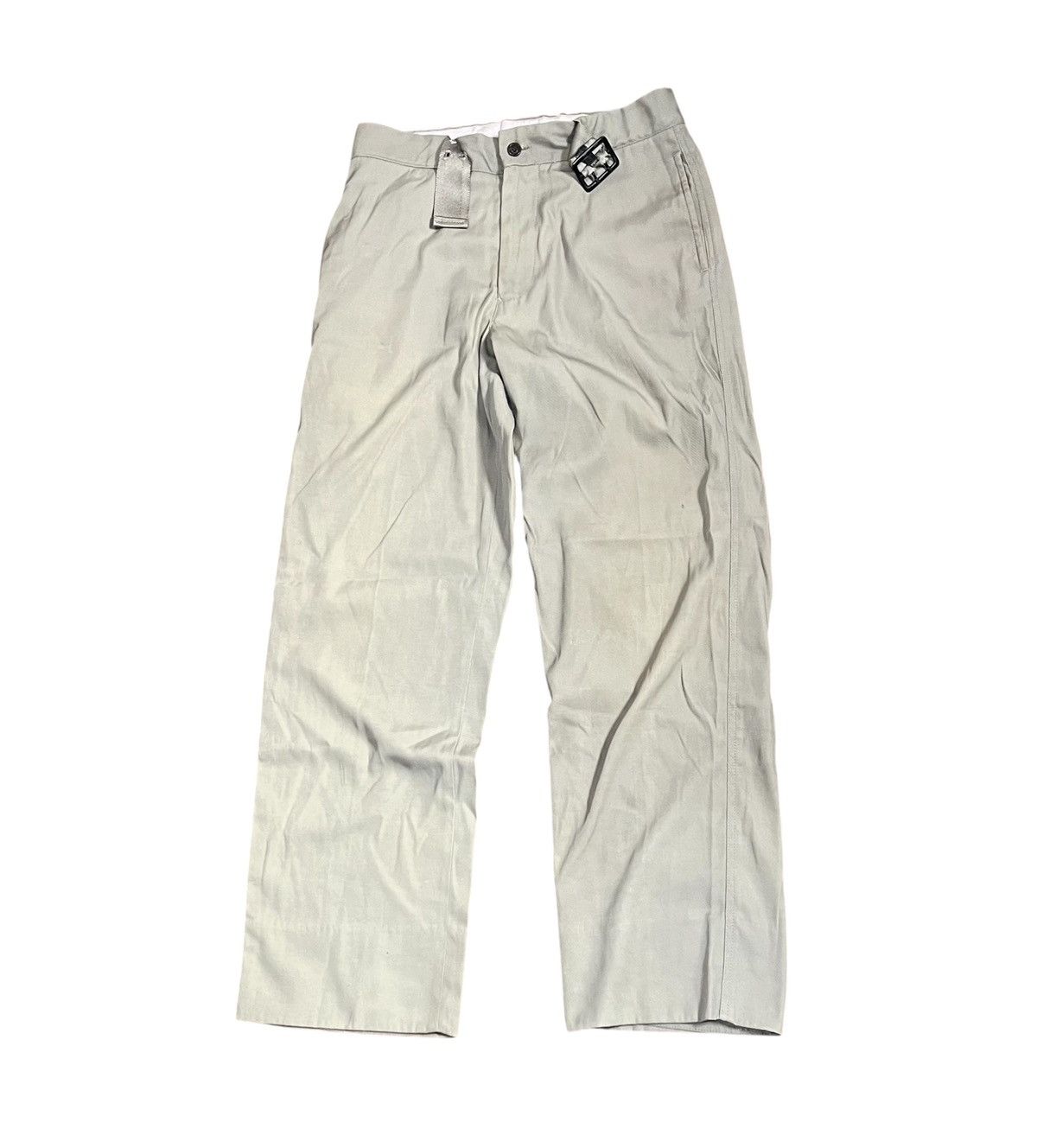Vintage issey miyake men belted cream straight trousers