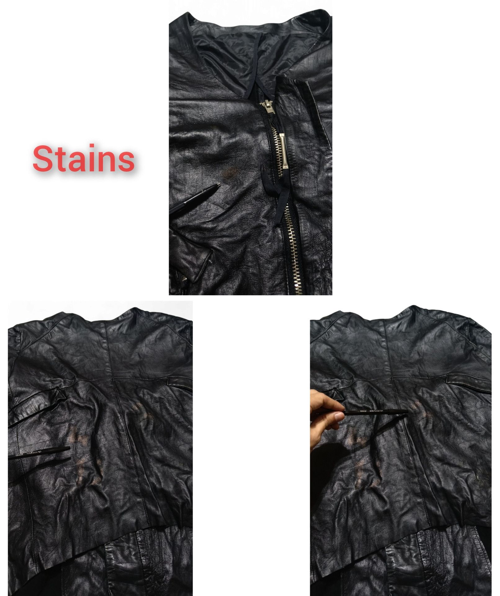 Vintage Vintage Y2K AVANT GARDE Unique Unisex Genuine Leather Jacket Size M / US 6-8 / IT 42-44 - 9 Thumbnail
