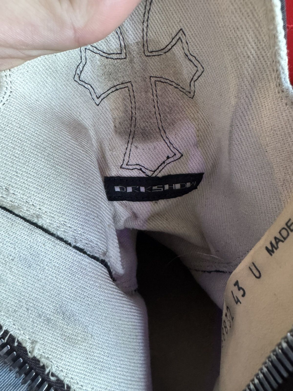 Chrome Hearts × Rick Owens CHROME HEARTS X RICK OWENS HIGHTOP SNEAKERS RARE Size US 10 / EU 43 - 7 Thumbnail