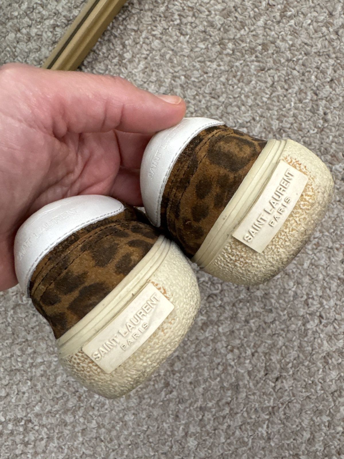 Saint Laurent Paris Saint Laurent Leopard Print Ladies Slip-On Shoes. Size US 8 / IT 38 - 3 Thumbnail