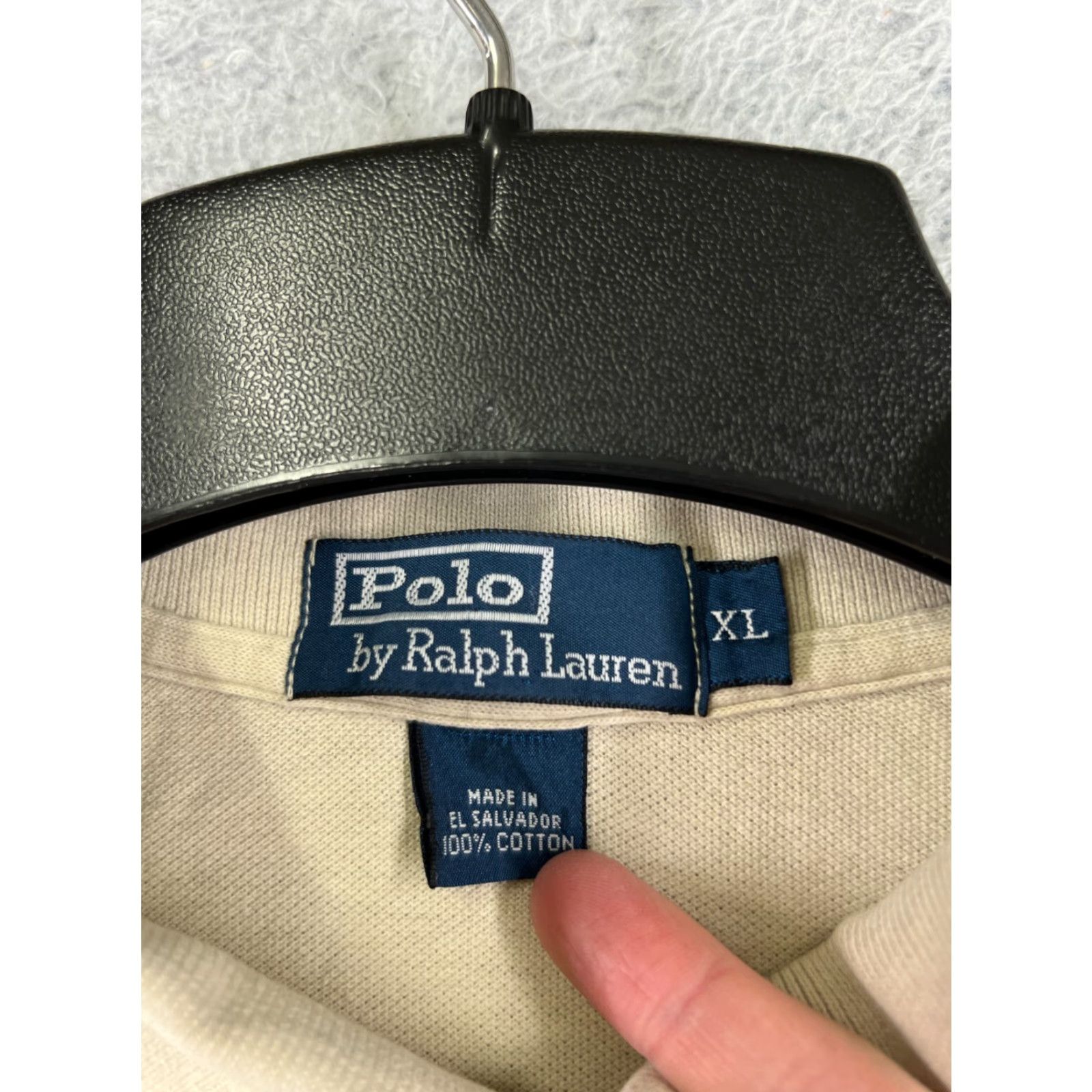 Ralph Lauren VINTAGE Ralph Lauren Polo Shirt Men XL Yellow 100% Cotton Knit Polo Short Sleeve Golf Ribbed Knit Logo Embroidered Classic Fit Baton? Size US XL / EU 56 / 4 - 7 Thumbnail
