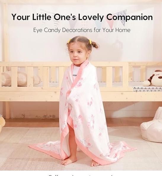 NBDN Nobrandedon Muslin Baby Blanket, 4-Layer Muslin Cotton Swaddle 47 x 47 Size ONE SIZE - 5 Thumbnail