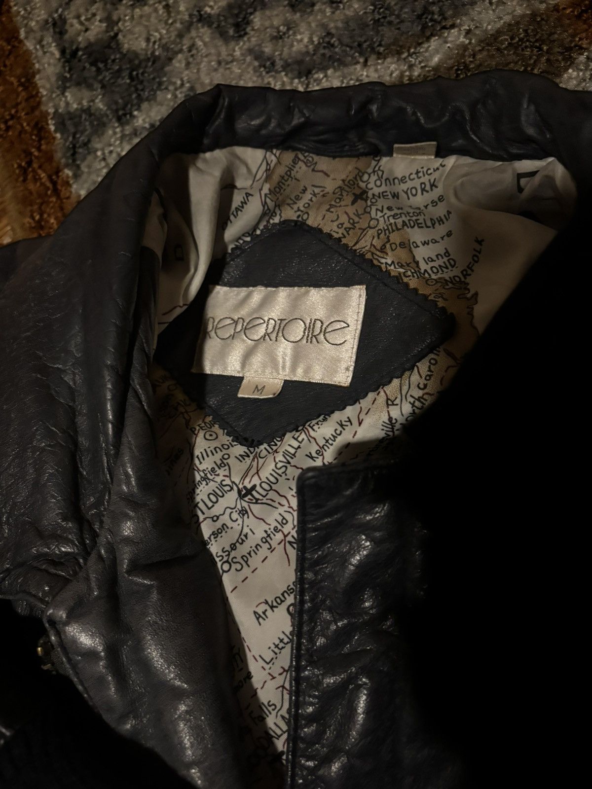 Vintage vintage leather jacket Size US L / EU 52-54 / 3 - 3 Thumbnail