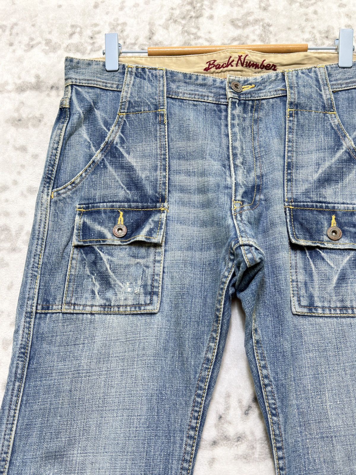 Hysteric Glamour Vintage Back Number Bush Pants Light Wash Straight Leg Denim Size US 32 / EU 48 - 4 Thumbnail