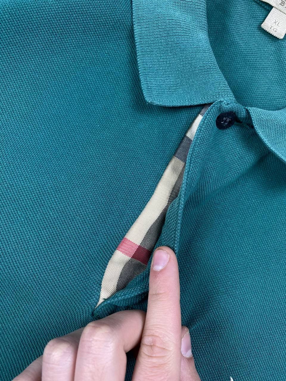 Burberry Burberry Brit Polo Shirt Nova Check Collar Men Size XL Green Size US XL / EU 56 / 4 - 8 Thumbnail