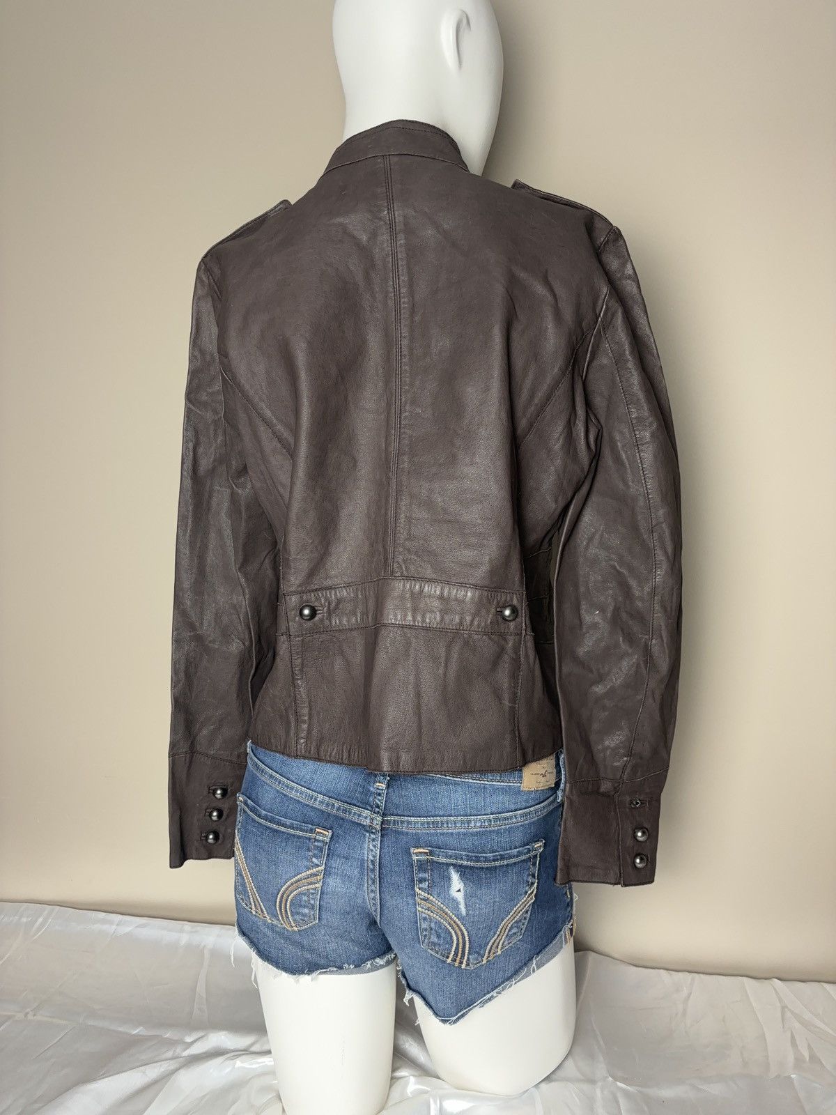 Genuine Leather Vintage Gussar Victorian Style Military Cropped Javjey Size XL / US 12-14 / IT 48-50 - 4 Thumbnail