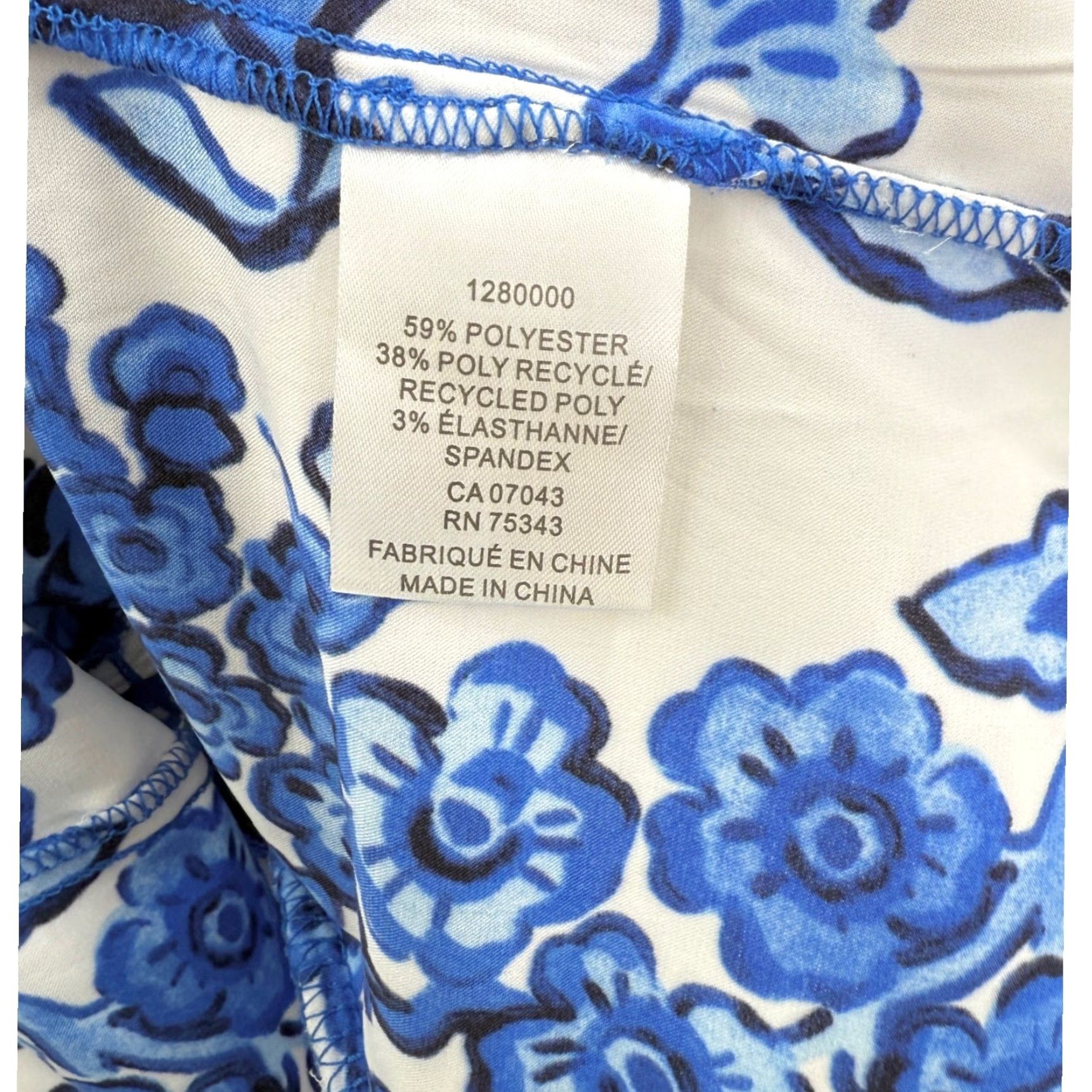 Rachel Zoe VINTAGE Rachel Zoe Floral Tank Top Sleeveless White Blue Patterned Smocked Casual Size L / US 10 / IT 46 - 5 Thumbnail