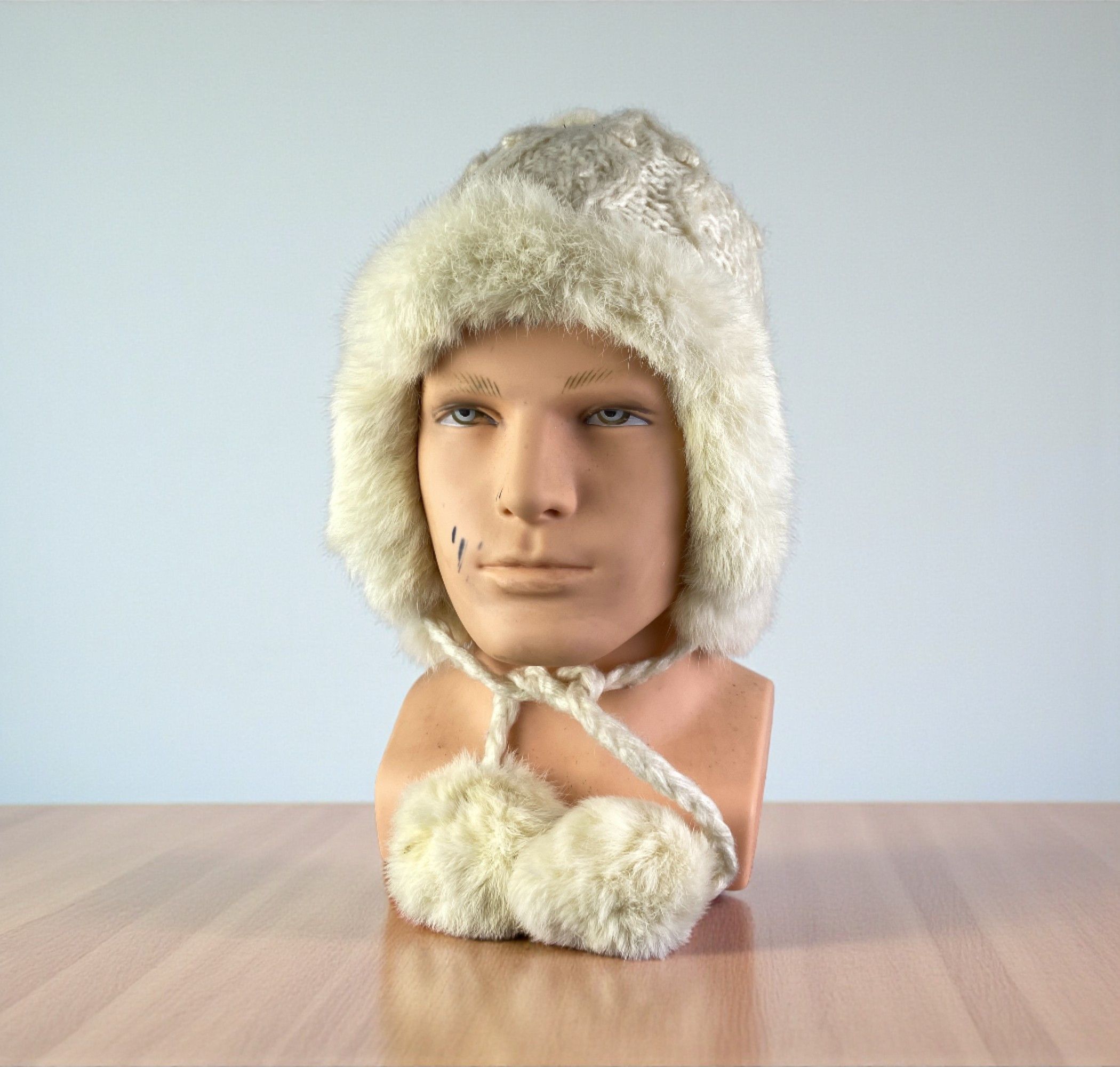 Japanese Brand Vintage Japanese Knitted Sherling Beanie / Winter Hat BA0189 Size ONE SIZE - 1 Thumbnail