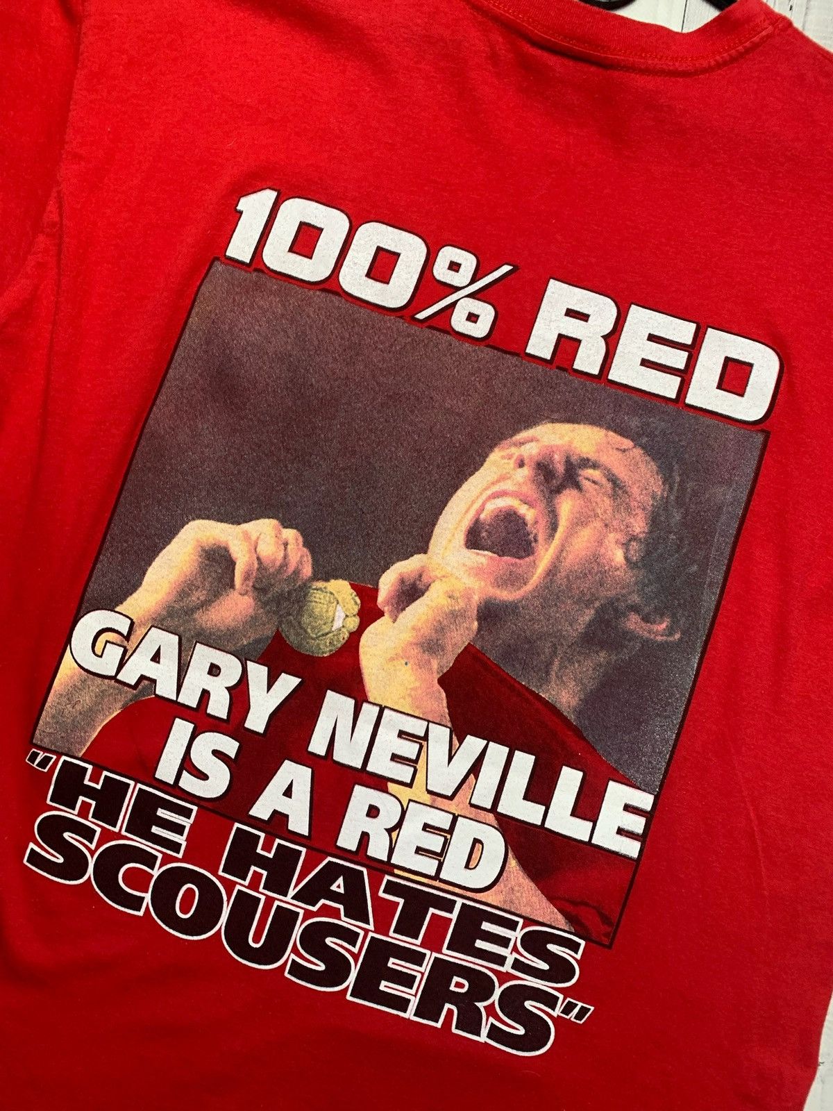 Vintage Vintage Manchester United soccer tee Gary Neville rare L Size US L / EU 52-54 / 3 - 3 Thumbnail