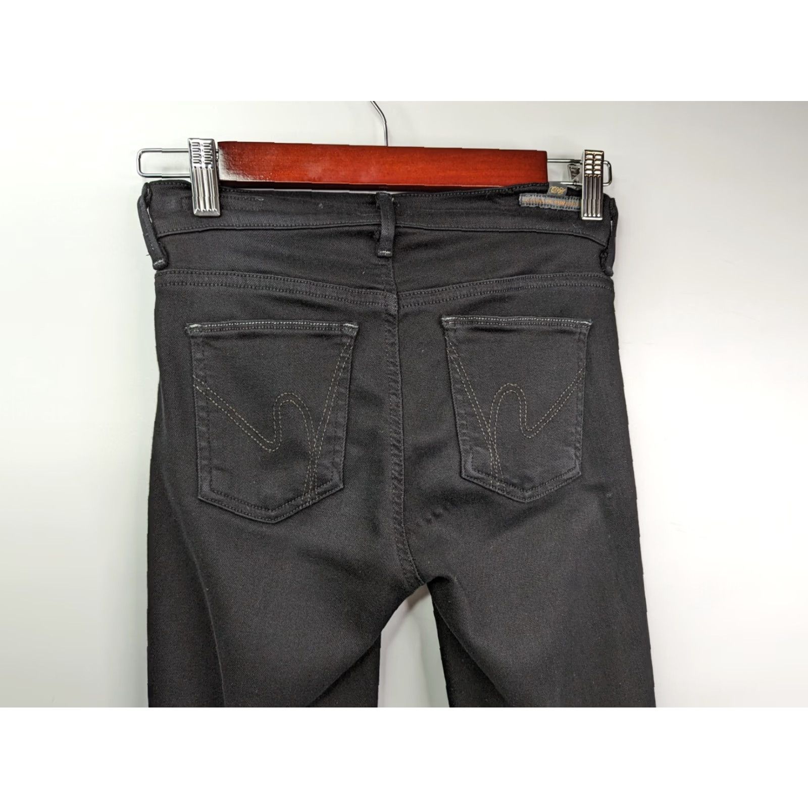Citizens Of Humanity COH Citizens of Humanity Avedon Skinny Jeans Size 24 Black Denim 1300 Size 42" / US 20 - 5 Thumbnail