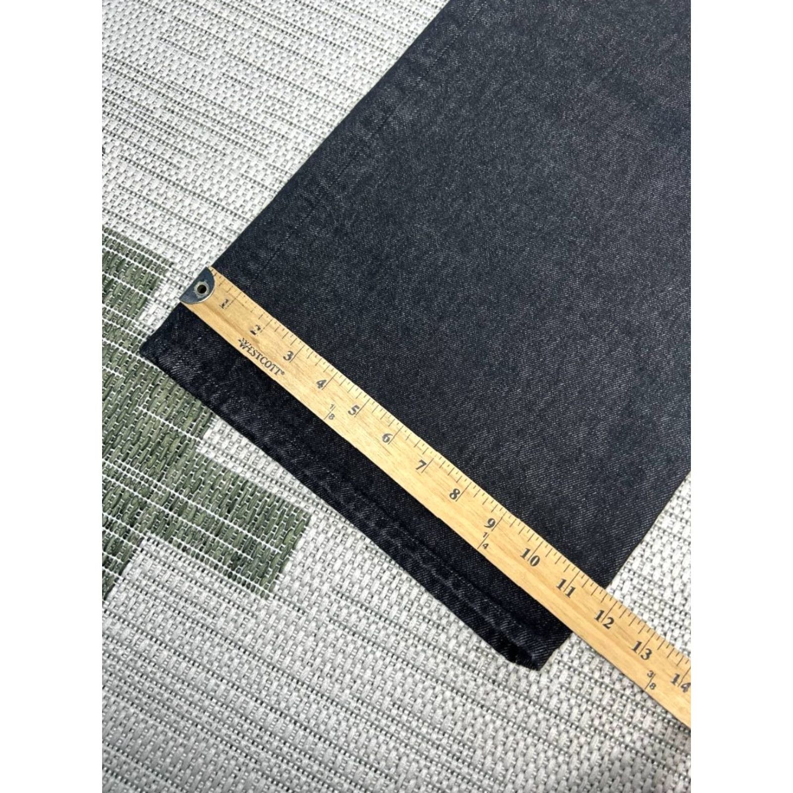 J.Crew J.CREW 1984 Jeans Womens 31 Black Rigid Denim Cotton High Rise 36x31 Wide-Leg 5-Pocket City Preppy X Large 90s Size 24" / US 00 / IT 34 - 6 Thumbnail