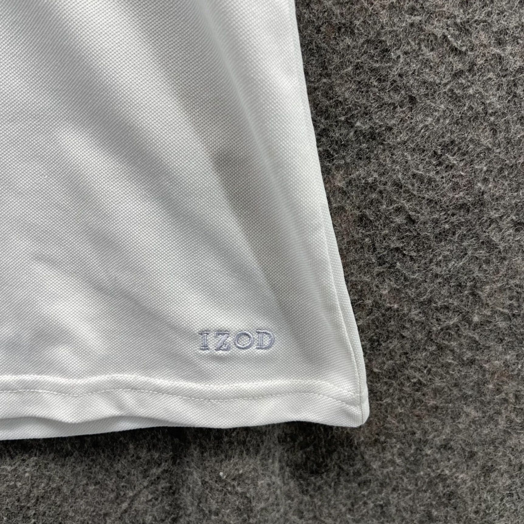 Izod VINTAGE Izod Polo Shirt Women Large Ladies White Purple Athletic Polyester Spandex Size L / US 10 / IT 46 - 3 Thumbnail