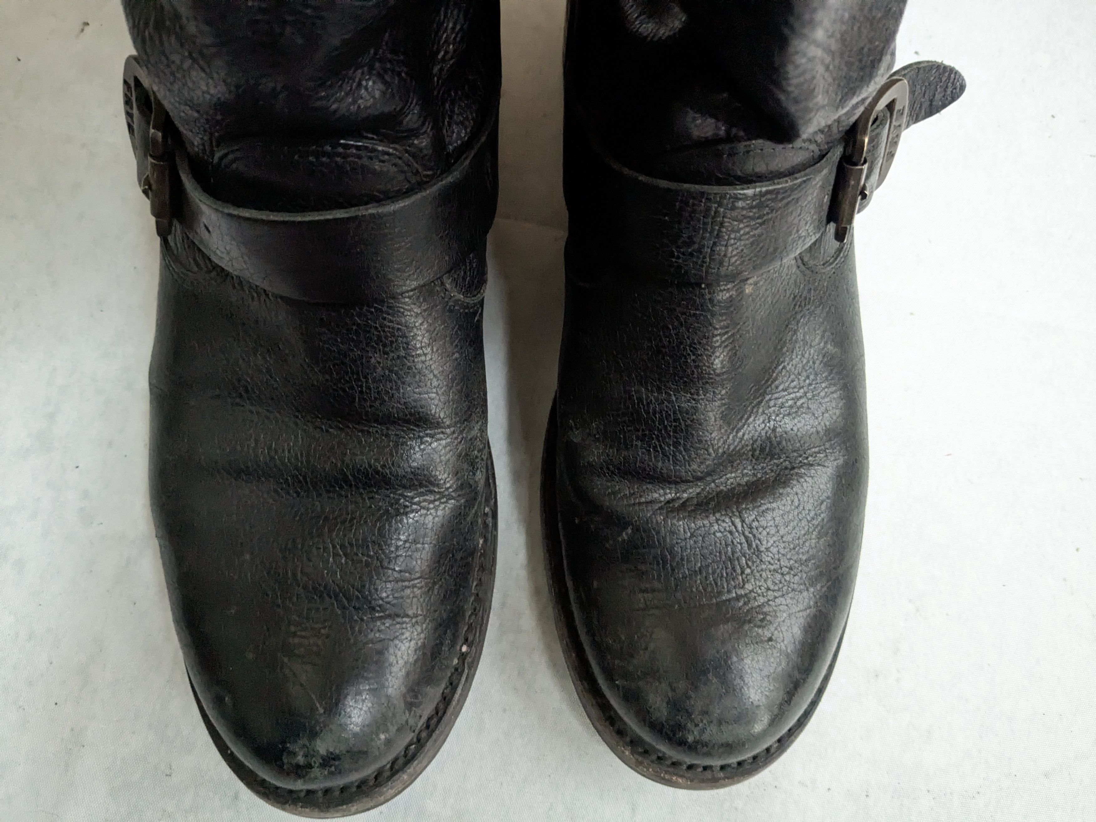 Frye Frye Engineer Boots Black Leather 7 Leather Buckle Size US 7 / EU 40 - 3 Thumbnail