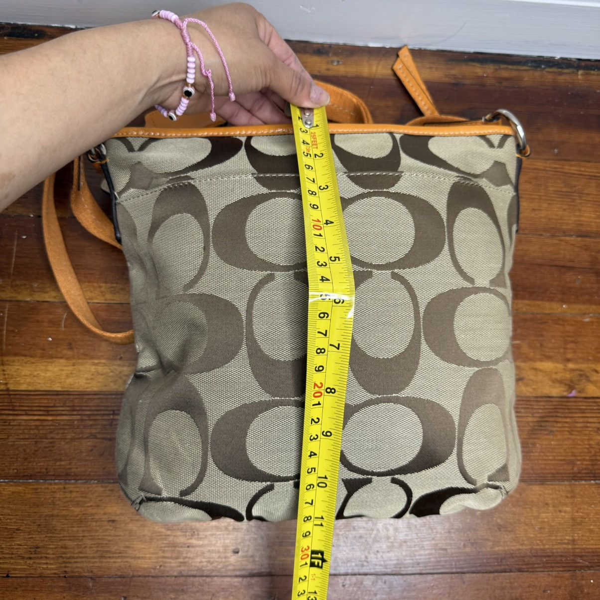 Coach Coach Khaki Signature Crossbody with Orange Trim Size ONE SIZE - 6 Thumbnail