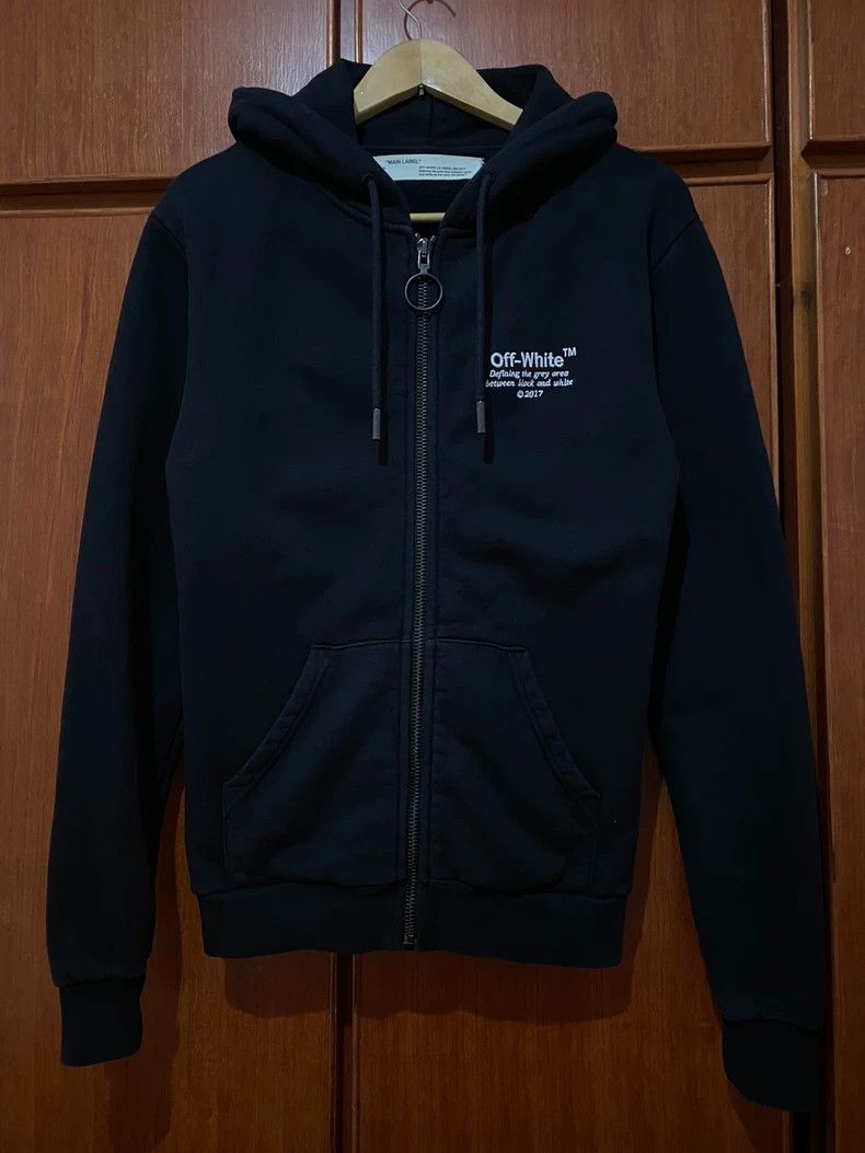 Off-White Off-White Embroidered Logo Zip Hoodie Size US XS / EU 42 / 0 - 1 Thumbnail