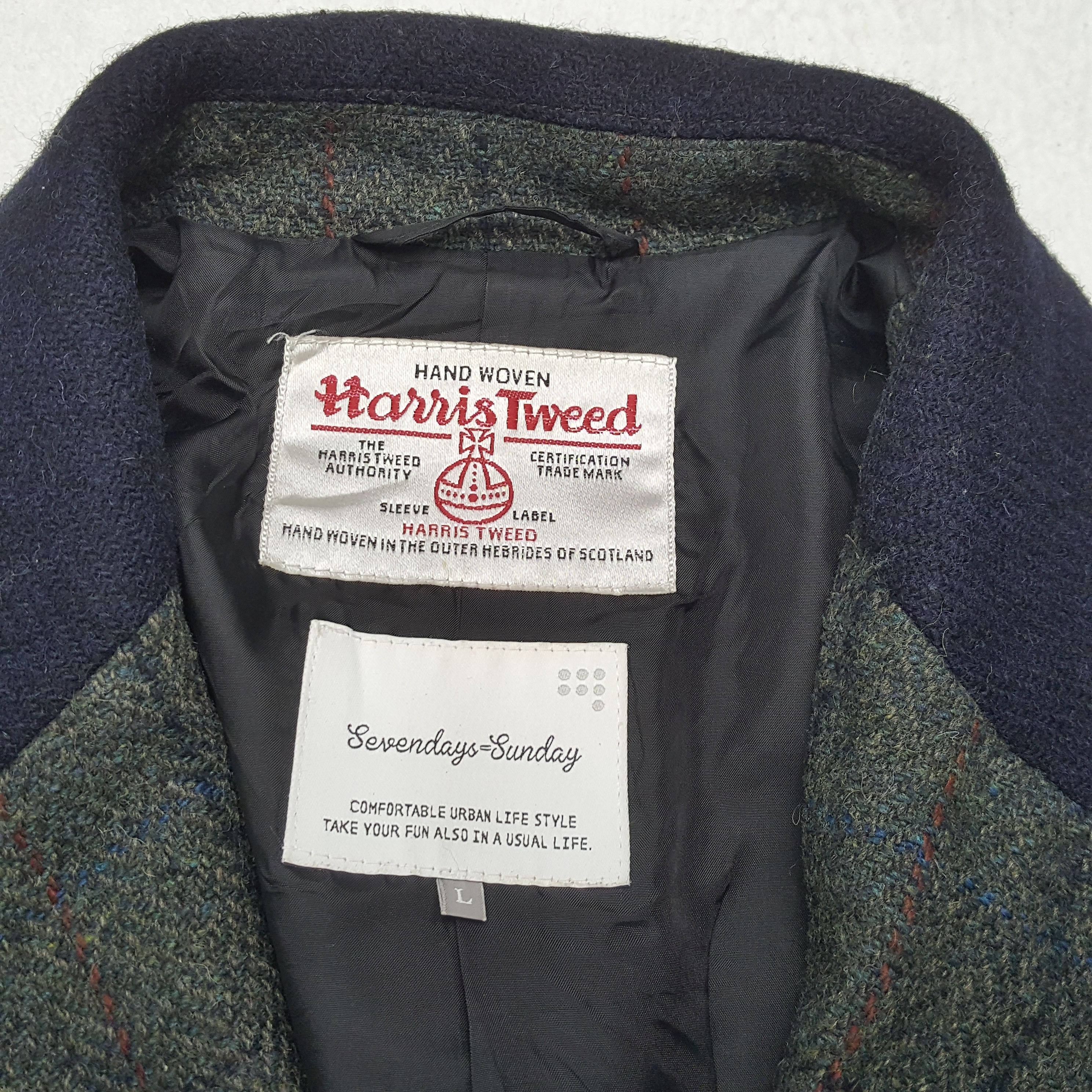 Harris Tweed × Vintage HARRIS TWEED Fashion Brand Casual Style Jacket Size US M / EU 48-50 / 2 - 9 Thumbnail