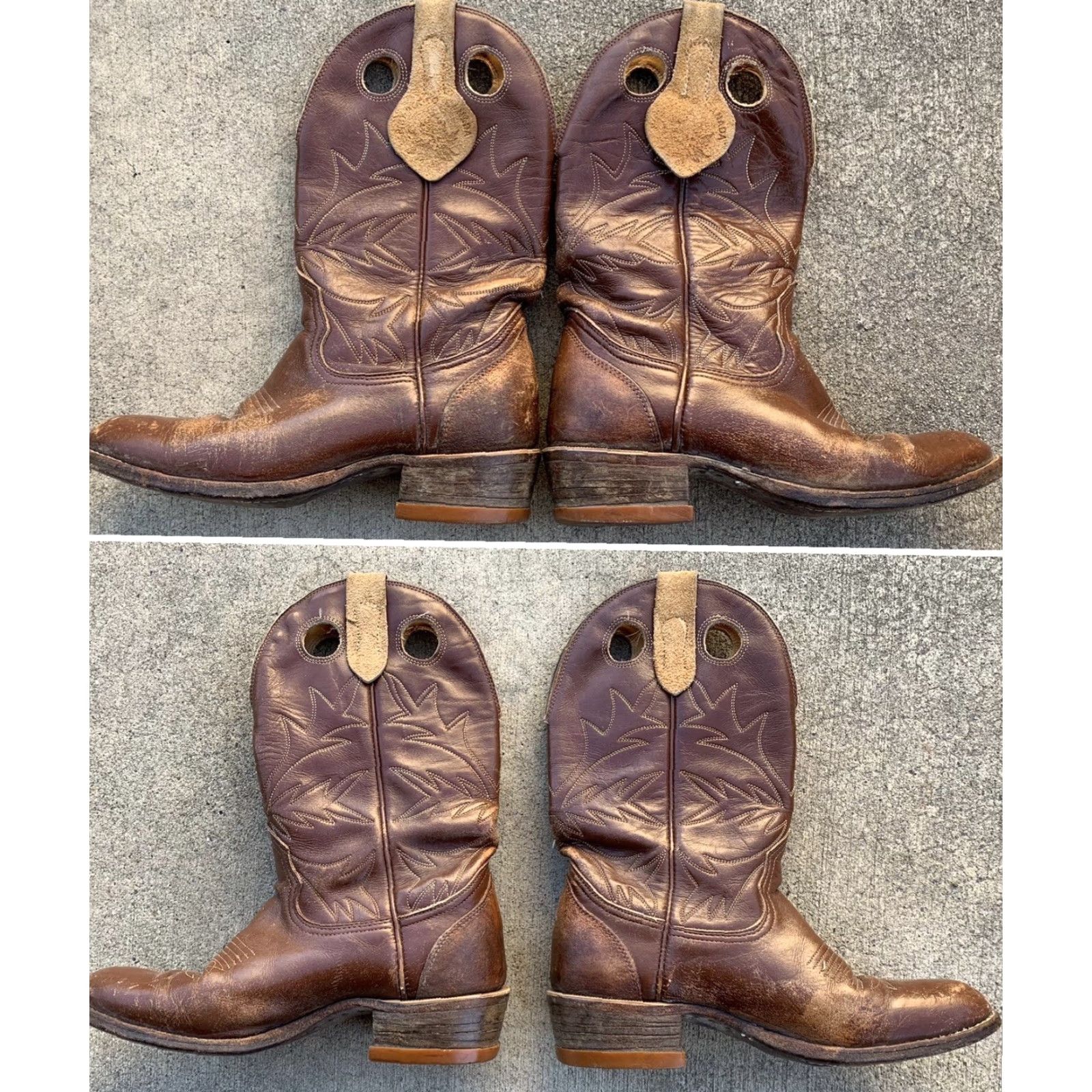 Vintage VINTAGE Alberta Boot Company Canada cowboy boots western cowgirl brown size 6 D Size US 6 / IT 36 - 5 Thumbnail